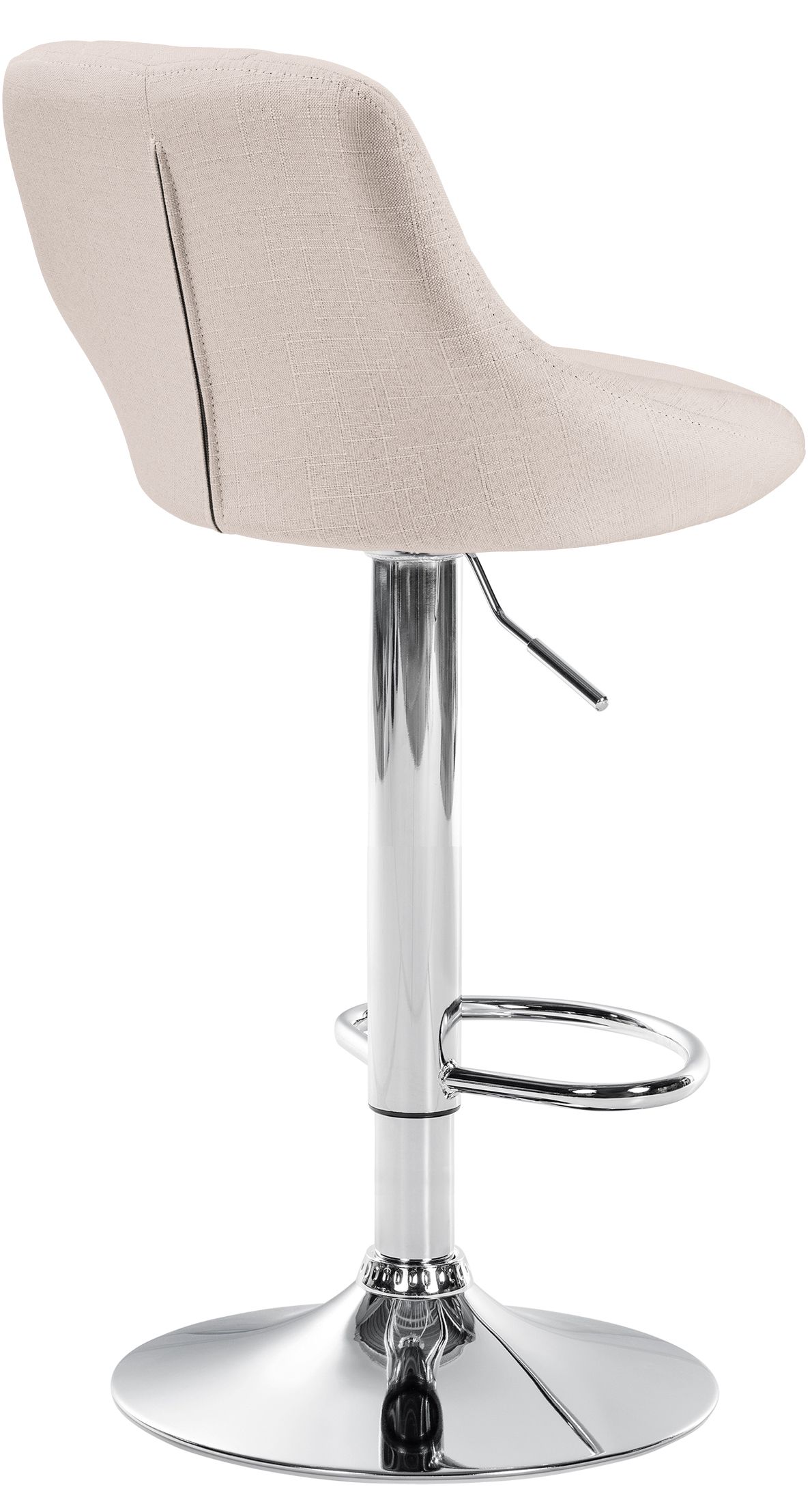 Tabouret de bar Lazio en Tissu Hauteur réglable siège pivotant