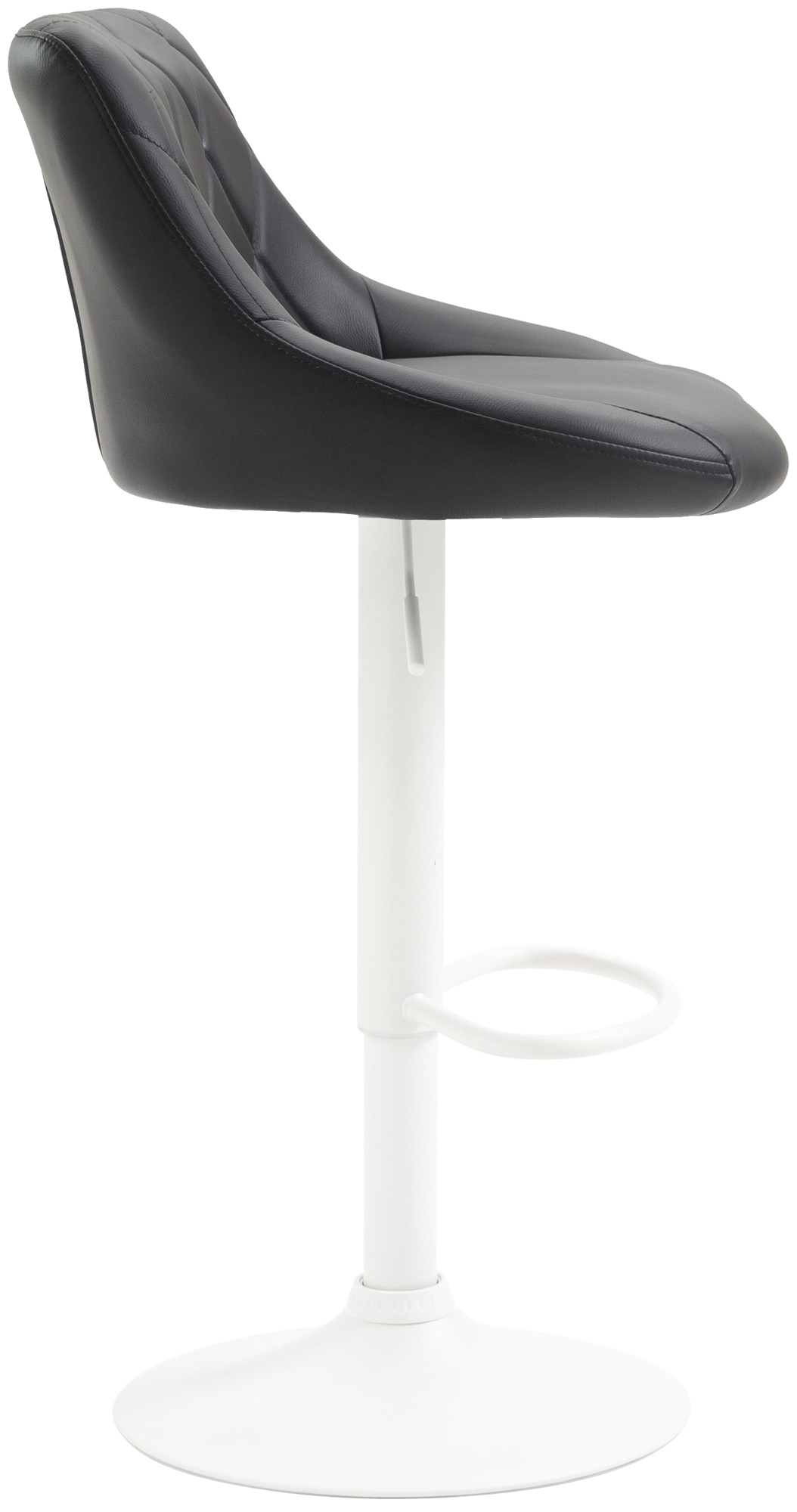 Tabouret de bar Lazio en similicuir avec pied en métal