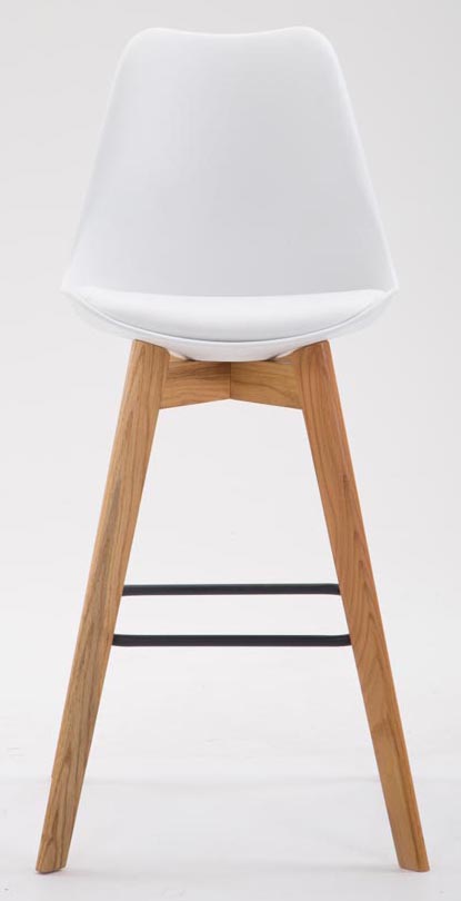 Lot de 2 tabourets de bar Metz avec assise en plastique