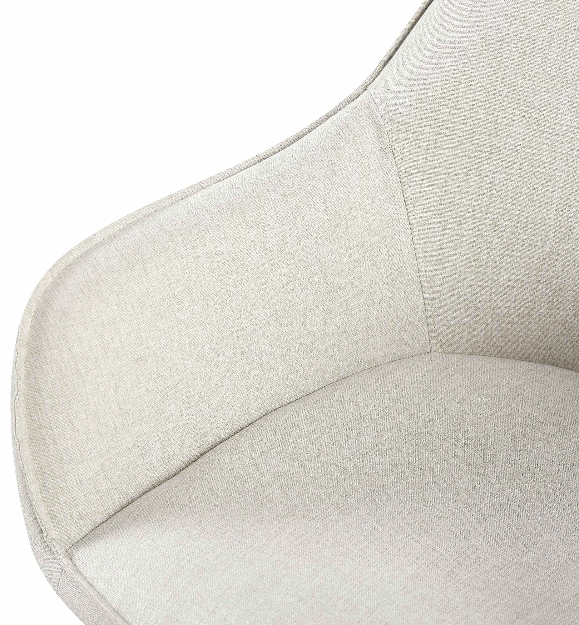 Chaise de salle à manger Boise en Tissu avec Piètement en Métal noir