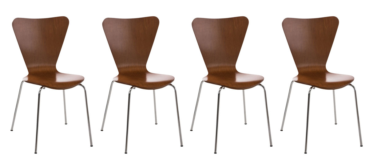 Lot de 4 chaises empilables Calisto