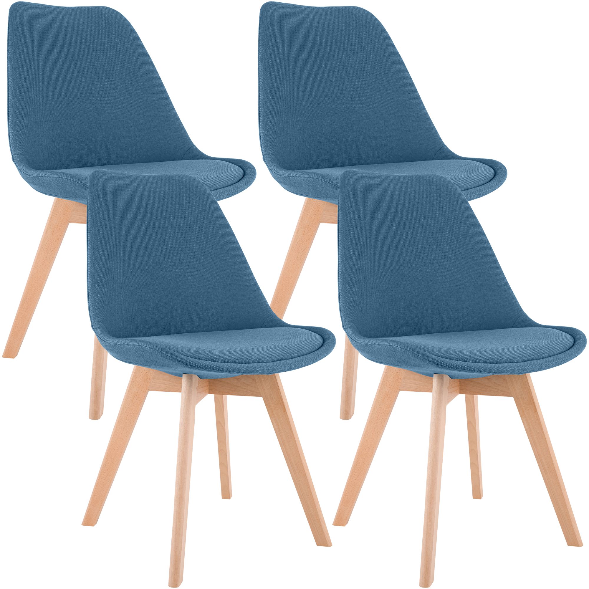 Lot de 4 chaises de salle a manger Linares