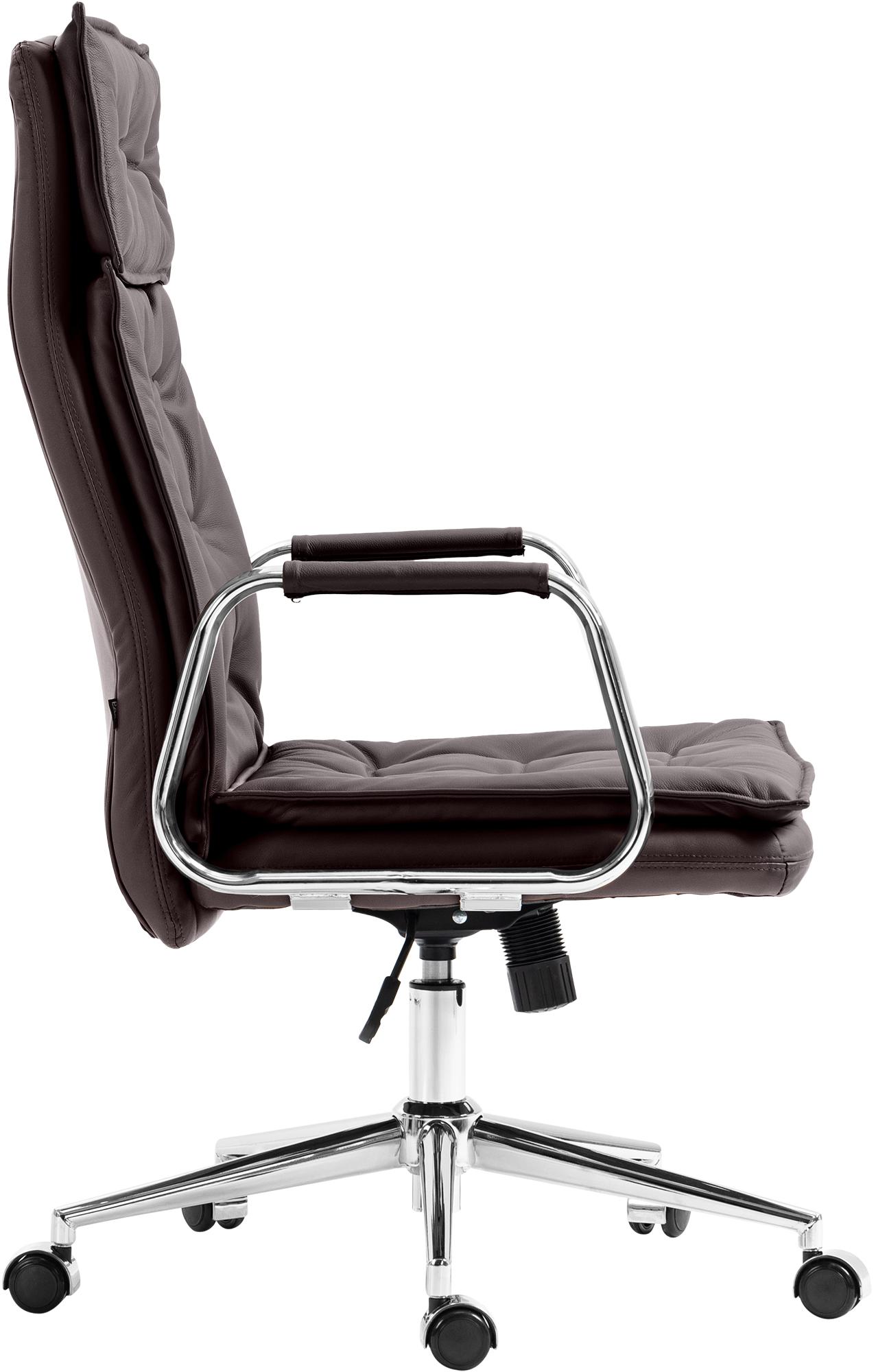 Chaise de bureau Sotira en cuir véritable