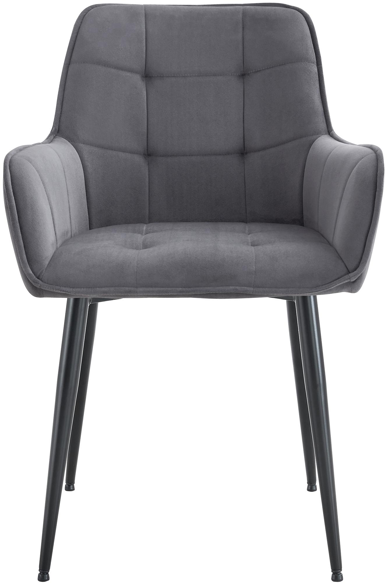 Chaise de salle à manger Ferndale revêtement en velours