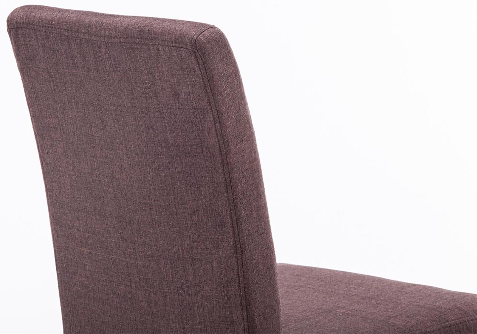 Lot de 6 Chaises de salle à manger Ina Tissu avec pieds en Bois