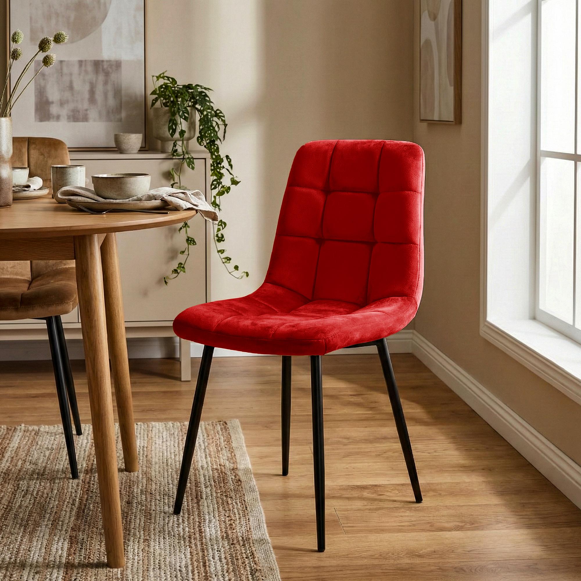 Chaise de salle a manger Antibes en velours