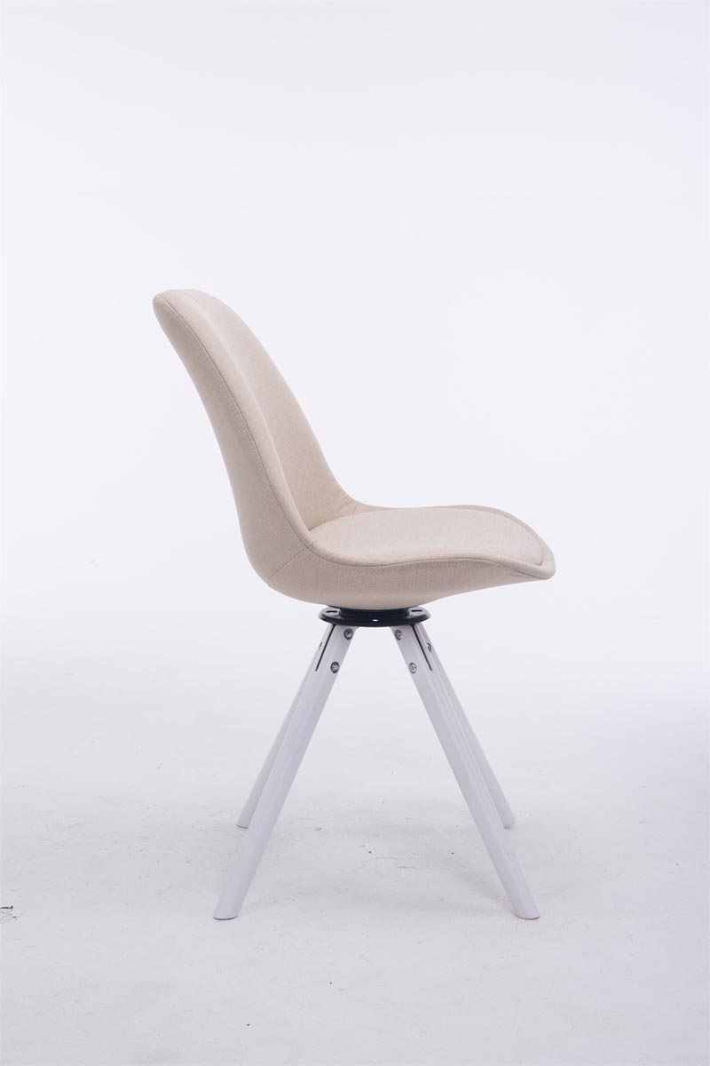 Chaise de salle à manger Troyes Pivotante Tissu Pieds Rond