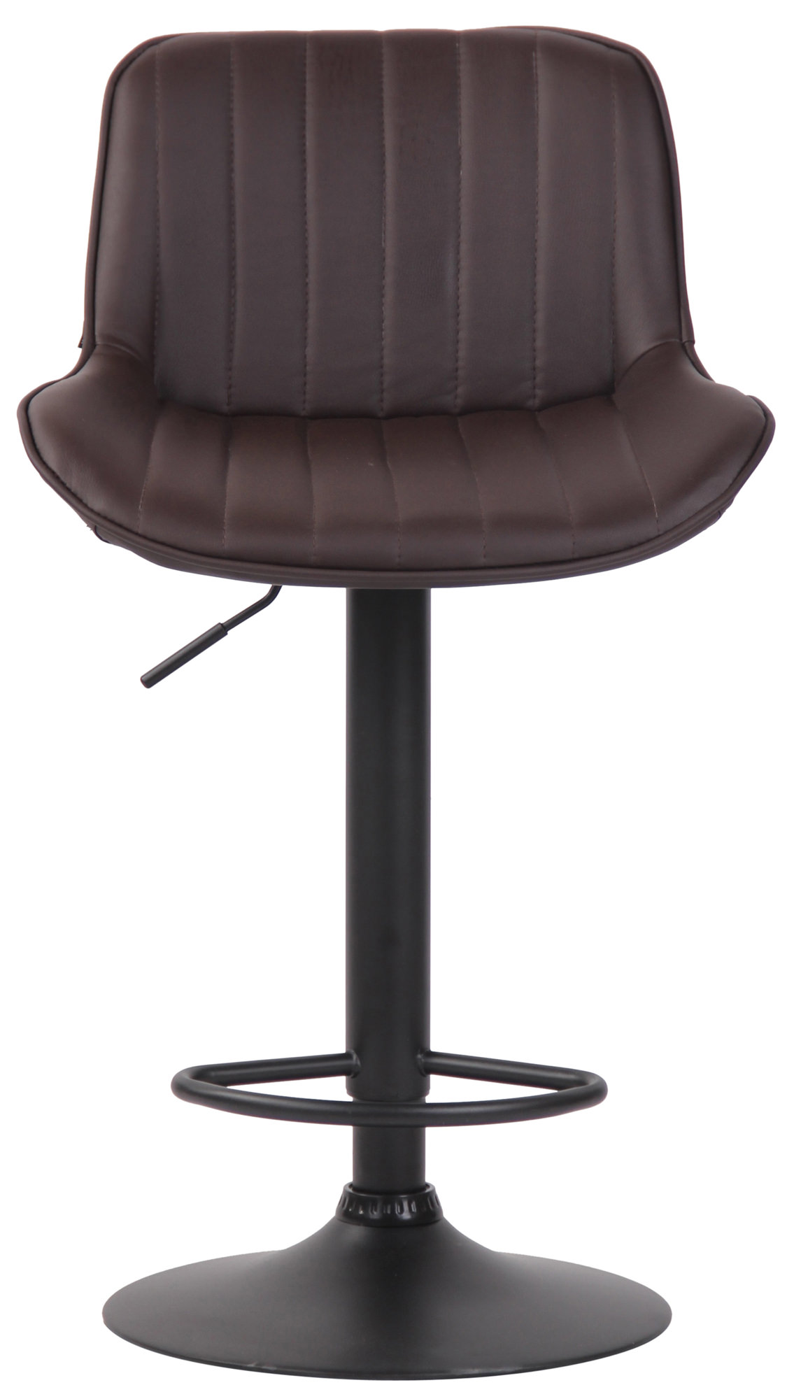 Tabouret de bar Lentini en Similicuir avec Piètement trompette en Métal