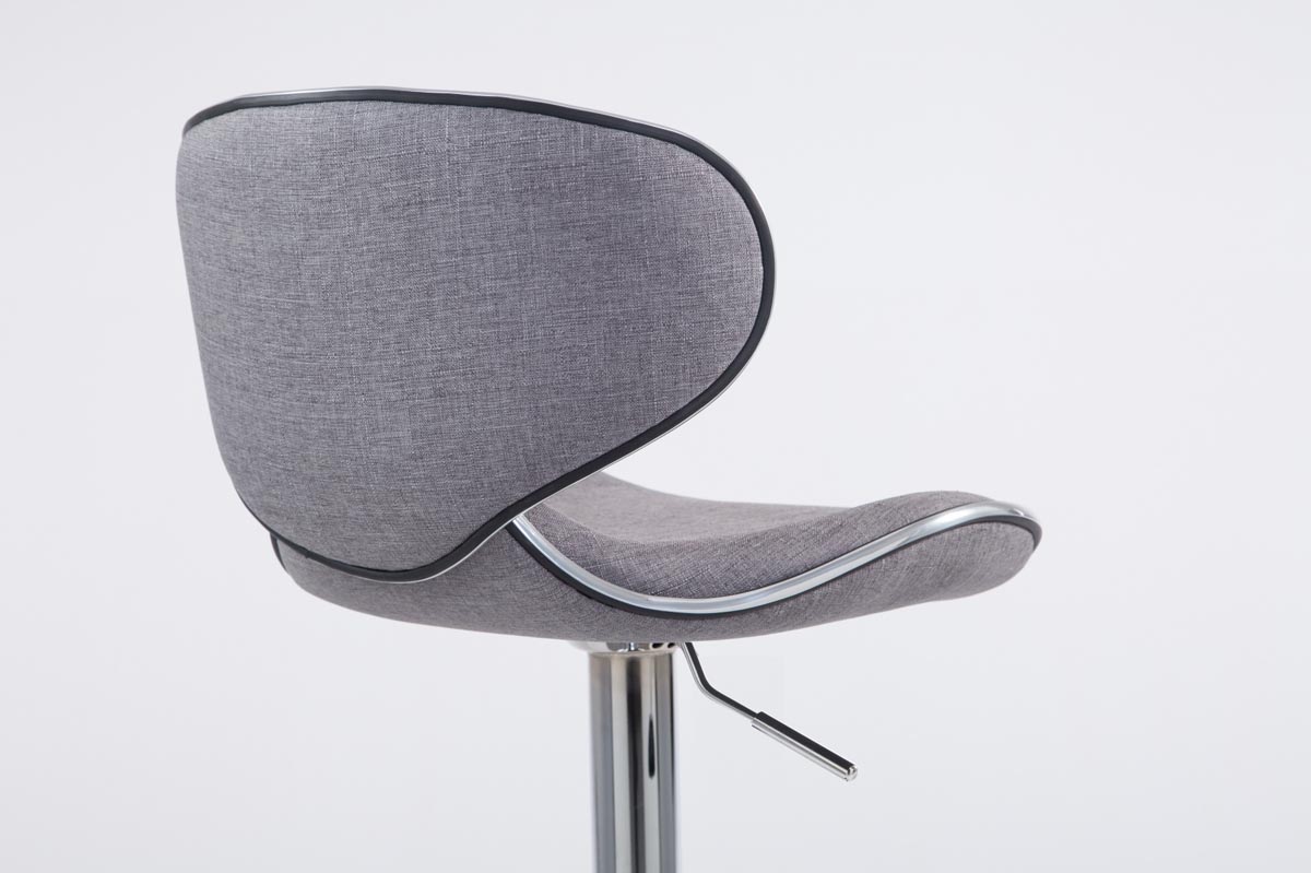Tabouret de bar Las Vegas V2 en tissu avec pied en métal