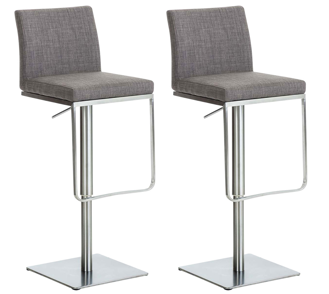 Lot de 2 tabourets de bar Panama en tissu