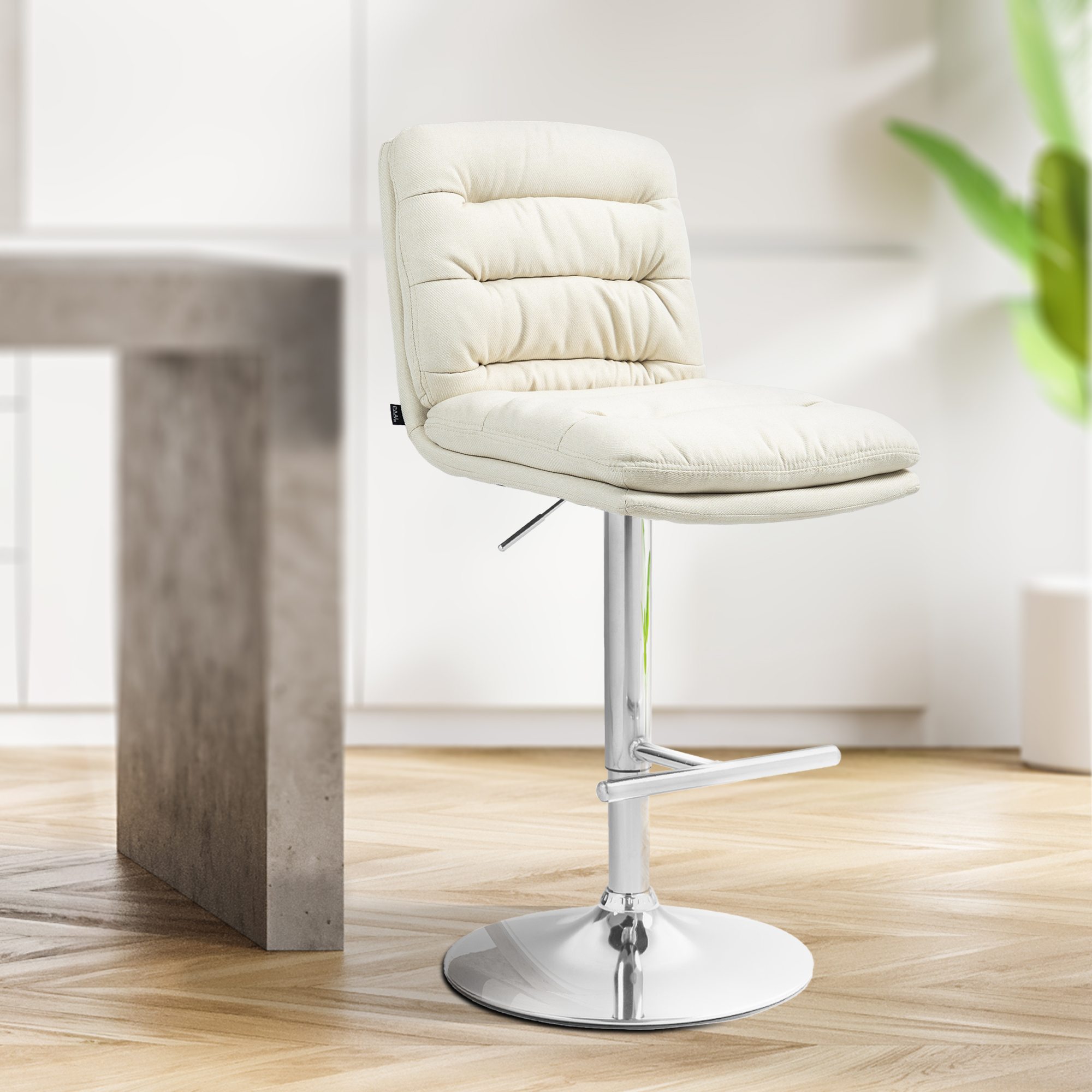 Lot de 2 tabourets de bar Damar tissu