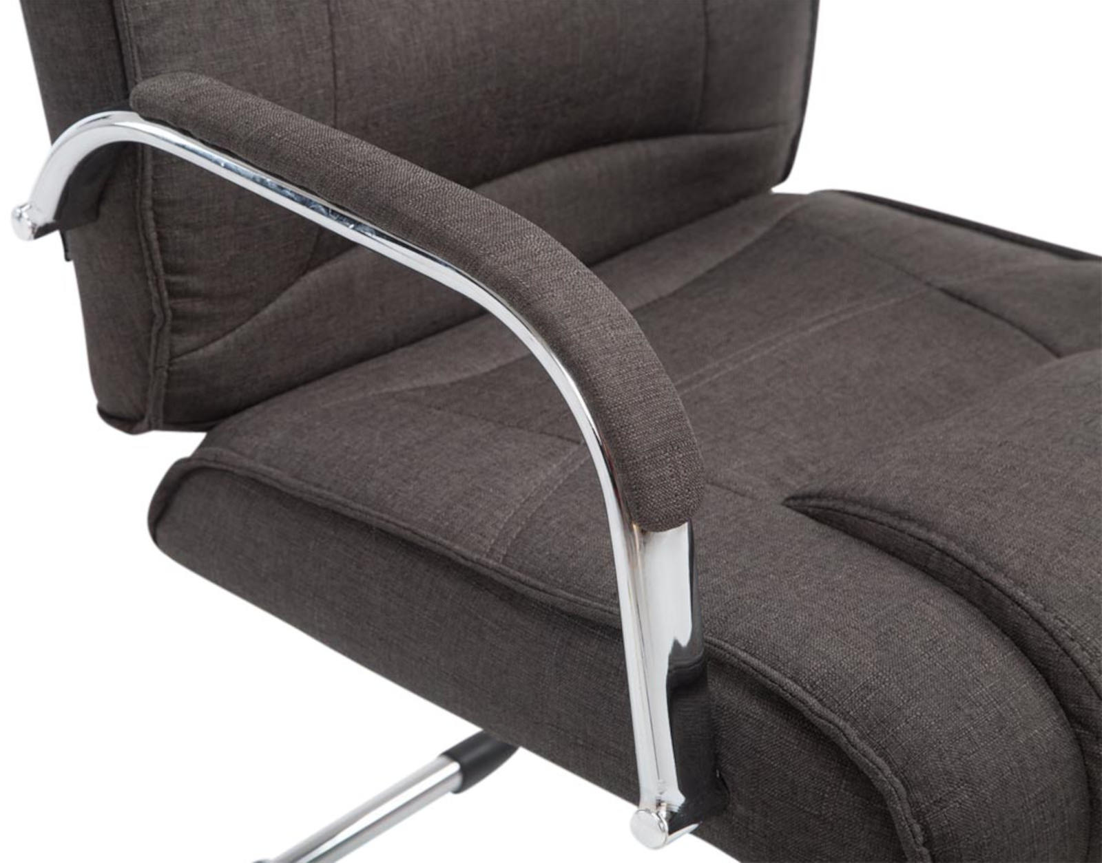 Lot de 2 Chaises Cantilever Attila en tissu avec accoudoirs