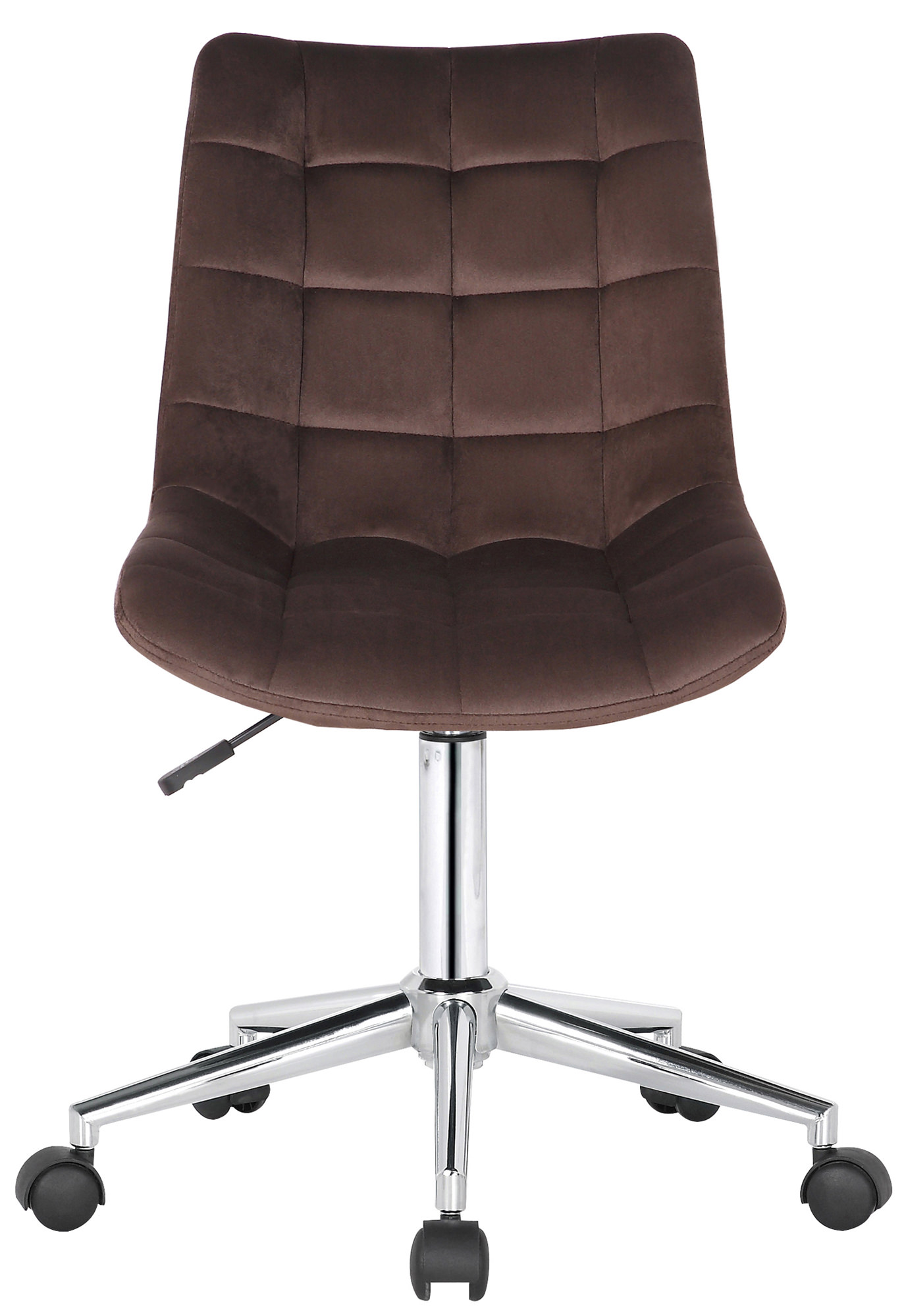 Chaise de bureau pivotant Medford en Velours avec Hauteur ajustable et Roulettes