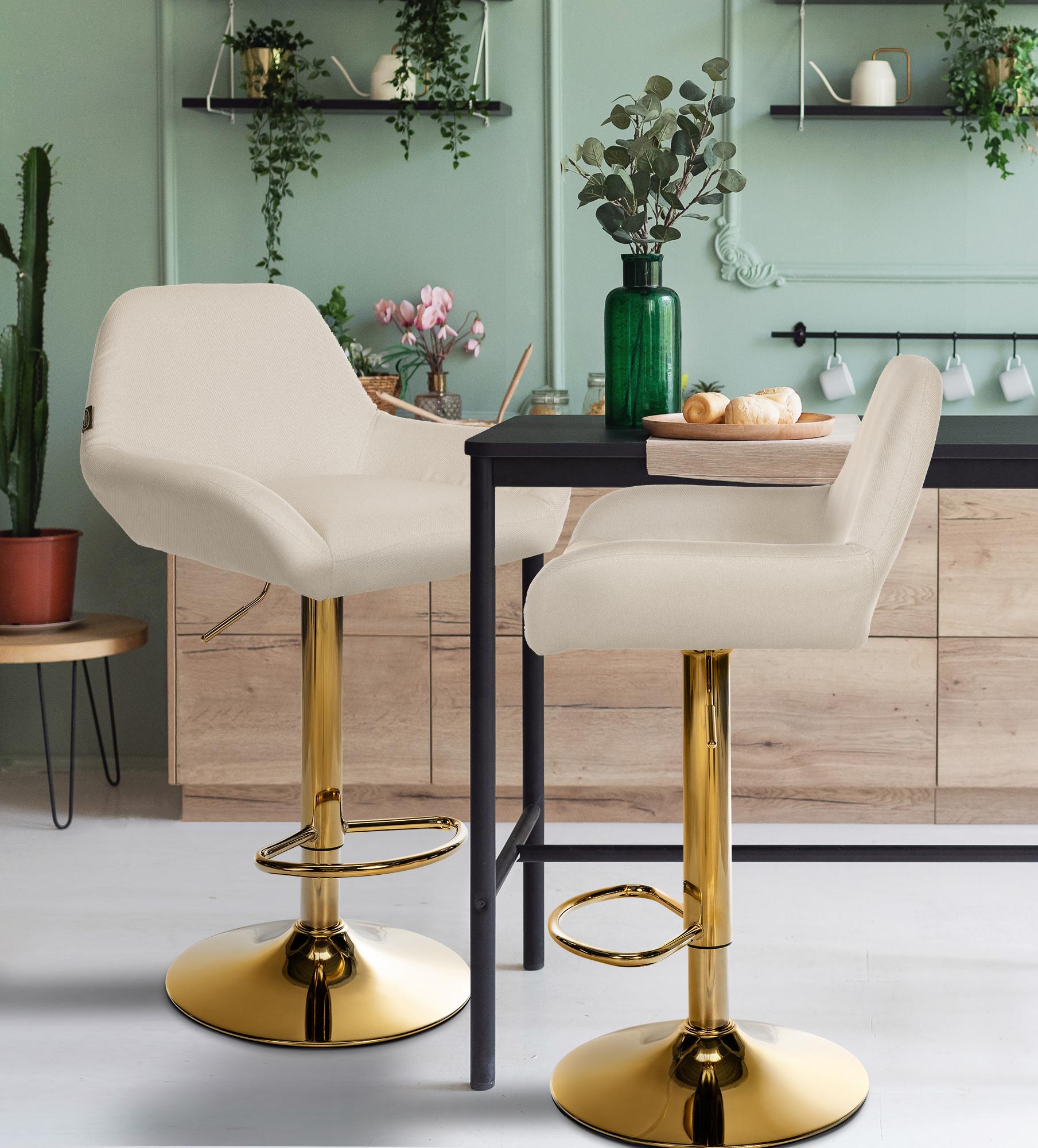 Tabouret de bar Braga Gold Tissu
