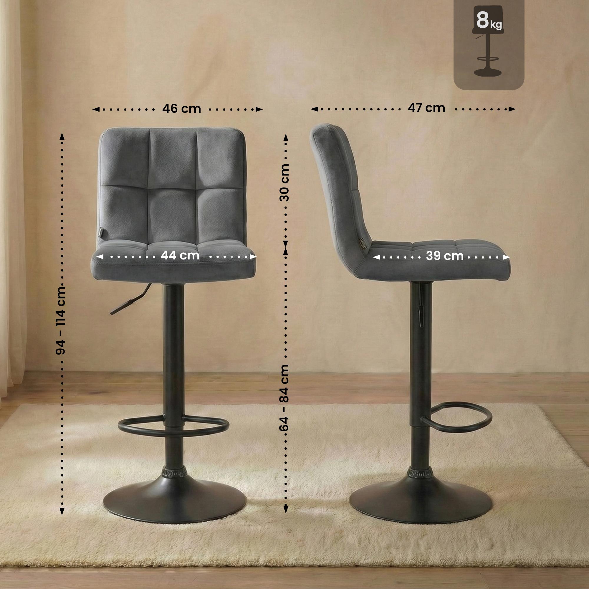 Tabouret de Bar Peru Velours