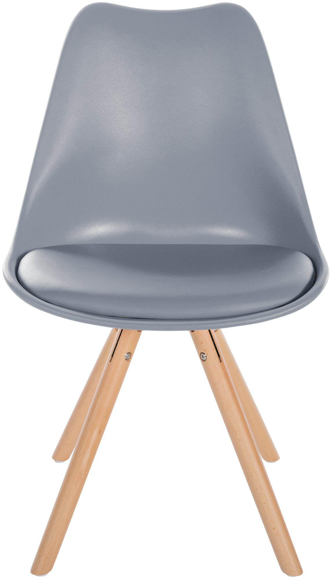 Lot de 4 chaises de salle à manger Sofia en plastique Pieds en bois