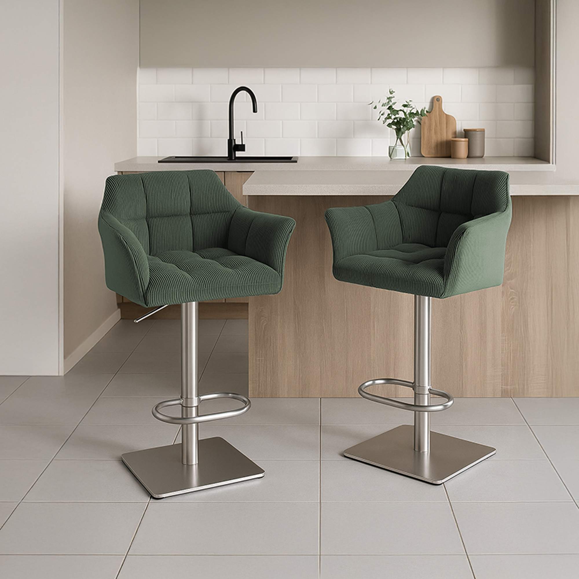 Tabouret de bar Damaso Cord