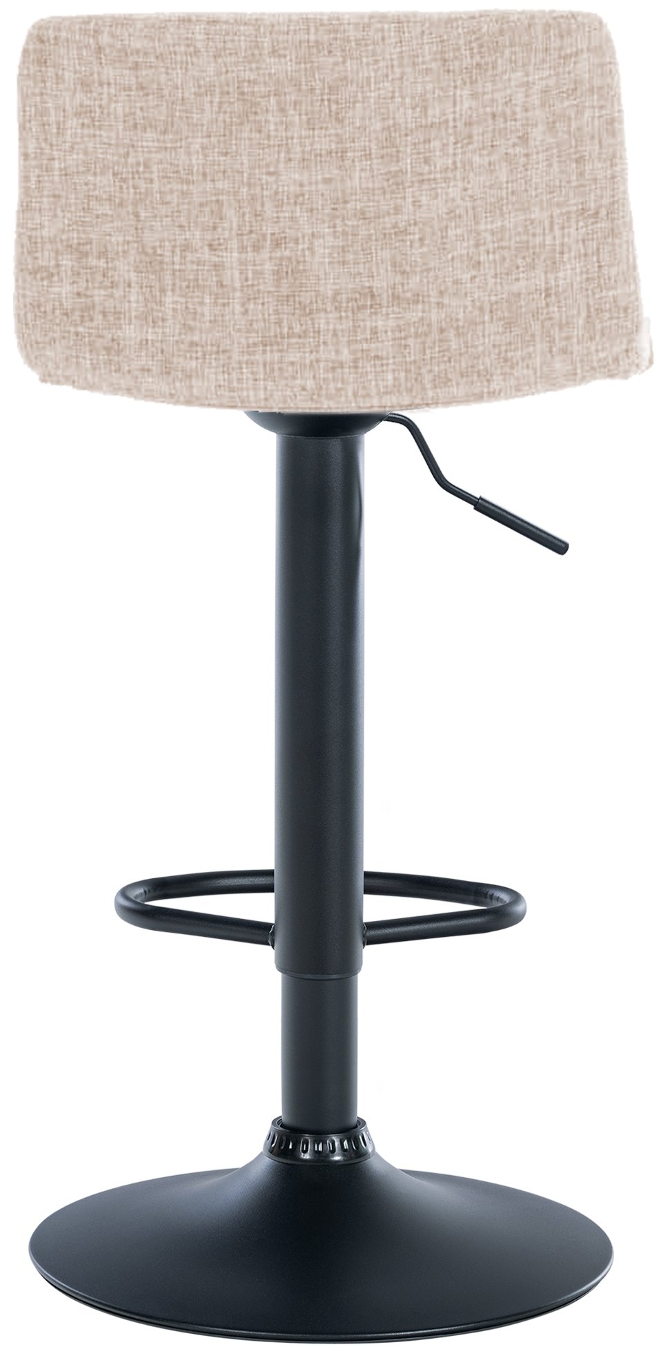 Tabouret de bar Hover Assise en Tissu Piètement Métal chromé