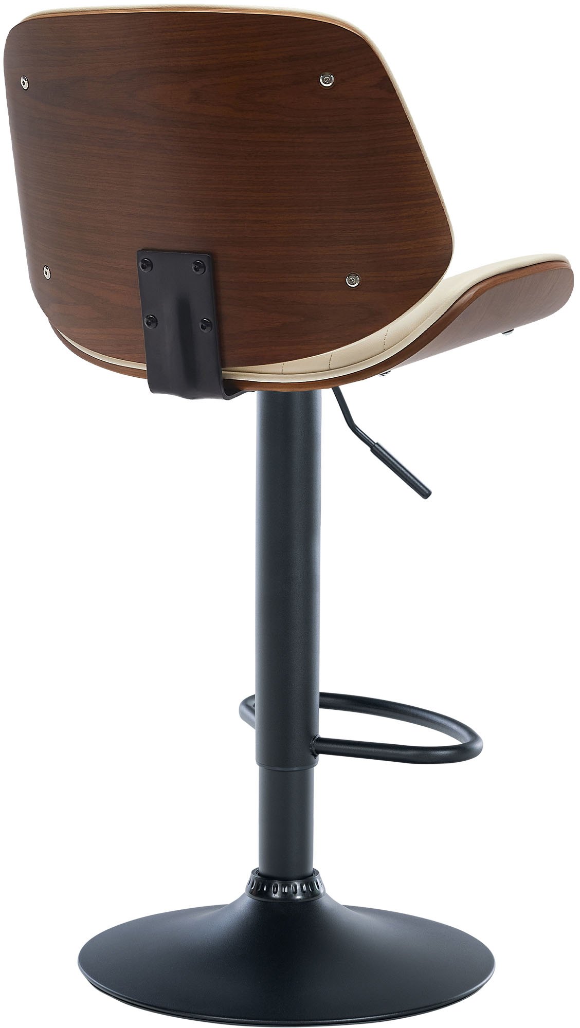 Tabouret de bar Nova avec Coque en bois assise en similicuir
