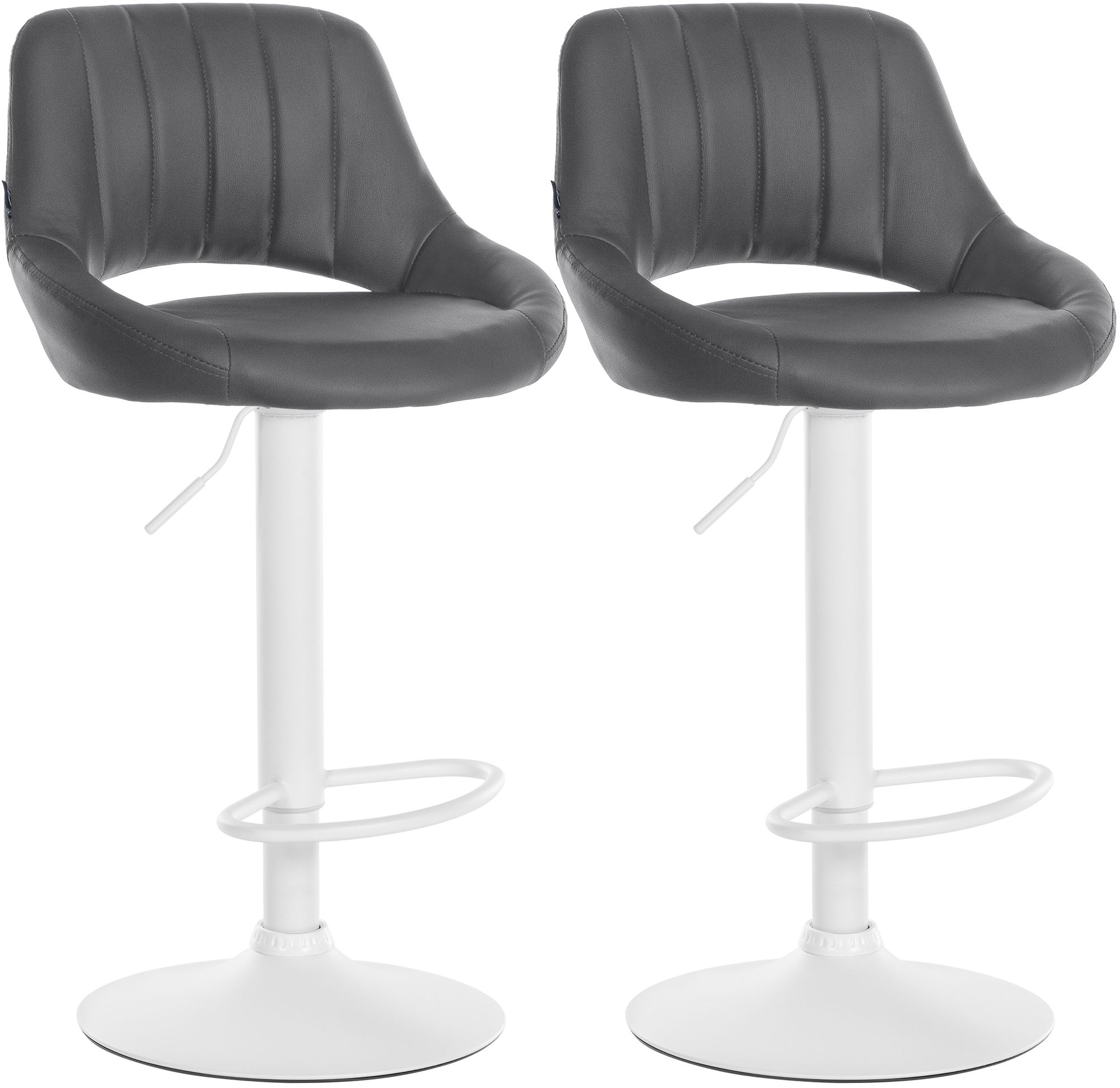 Lot de 2 tabourets de bar Milet en similicuir