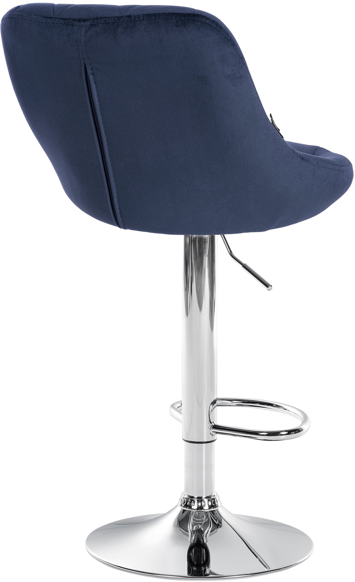Tabouret de bar Lazio en velours avec pied en métal