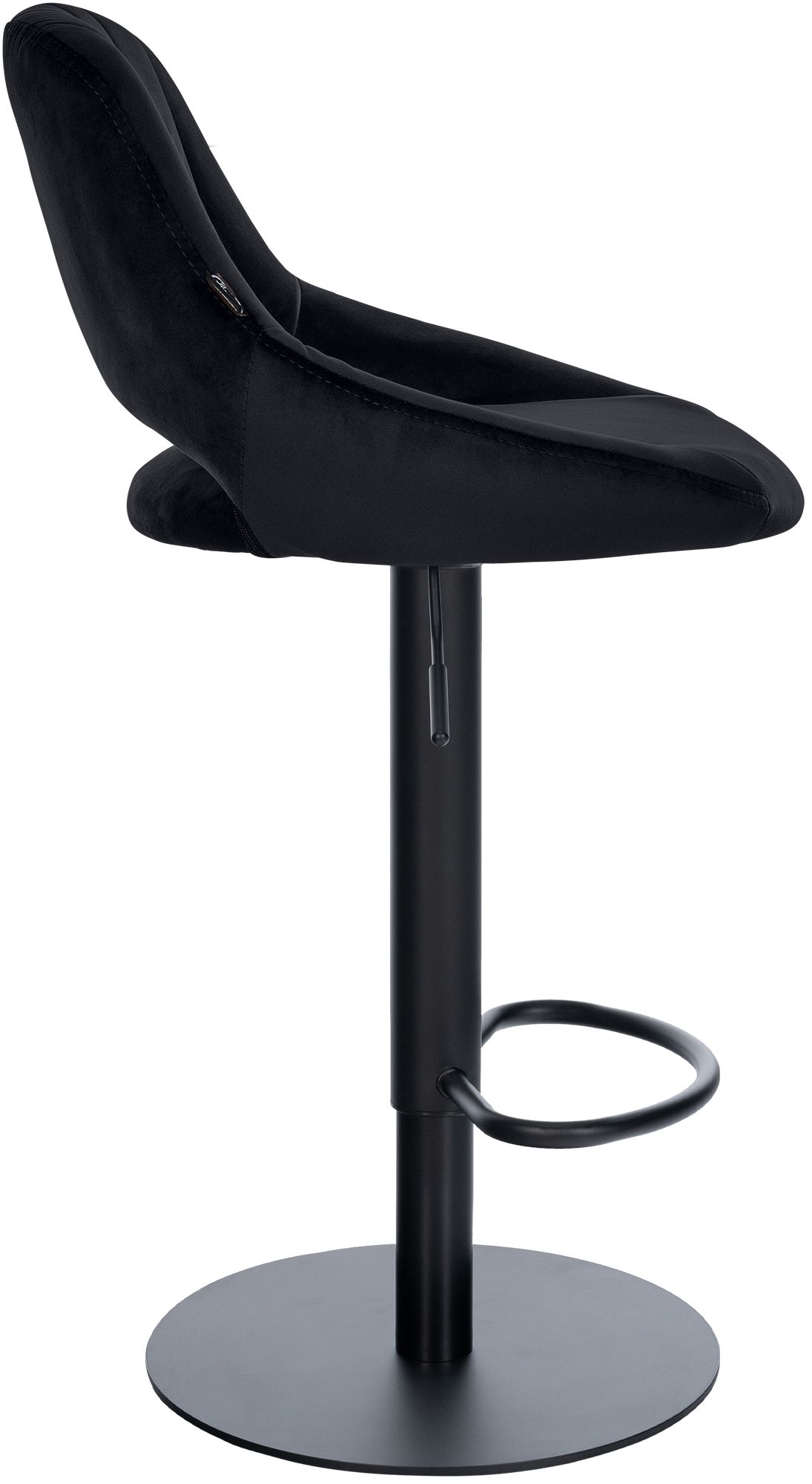 Tabouret de bar Milet noir avec pied extra lourd