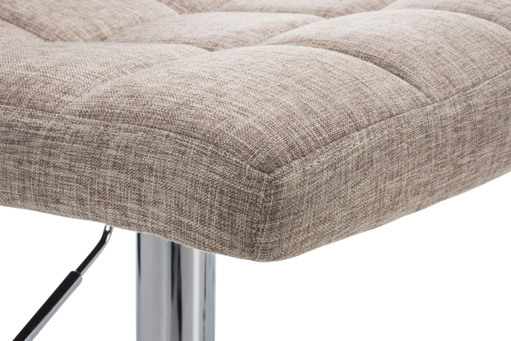 Lot de 2 Tabourets de bar Peru en Tissu Piètement Métal Pivotant et Ajustable