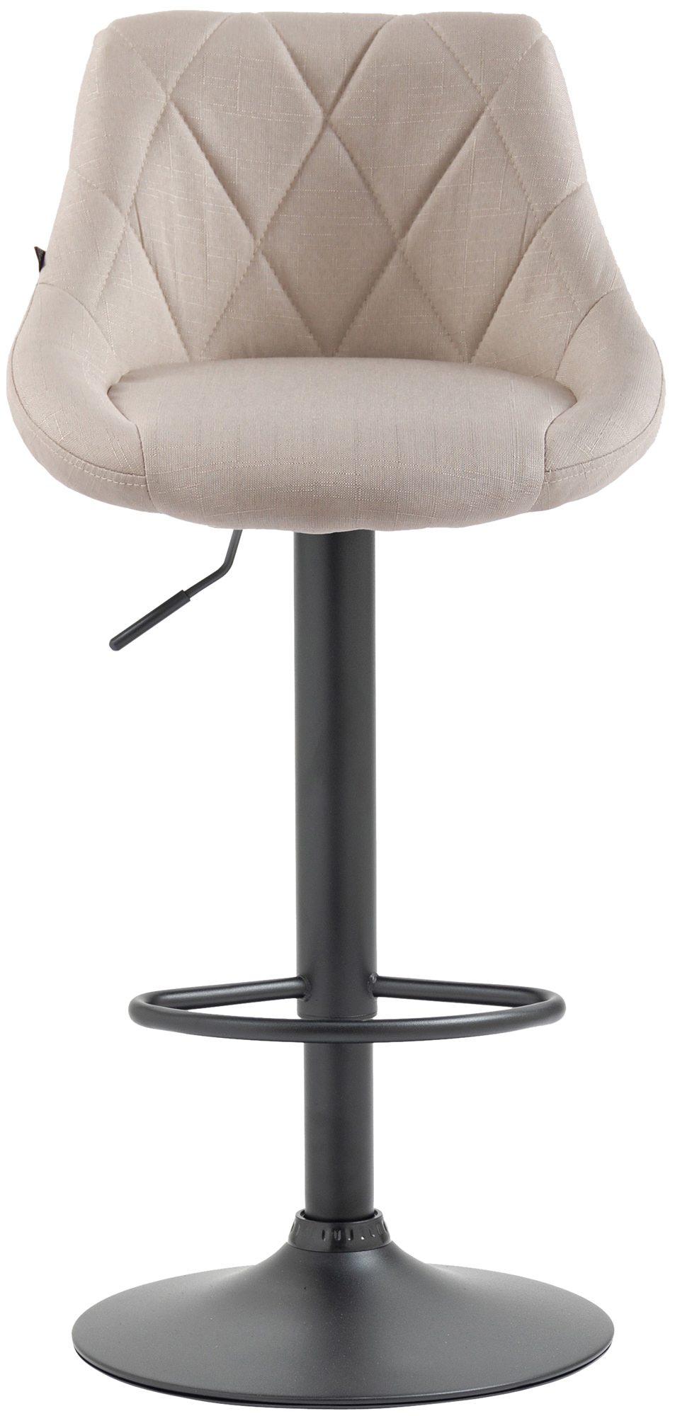 Tabouret de bar Lazio en Tissu Hauteur réglable siège pivotant