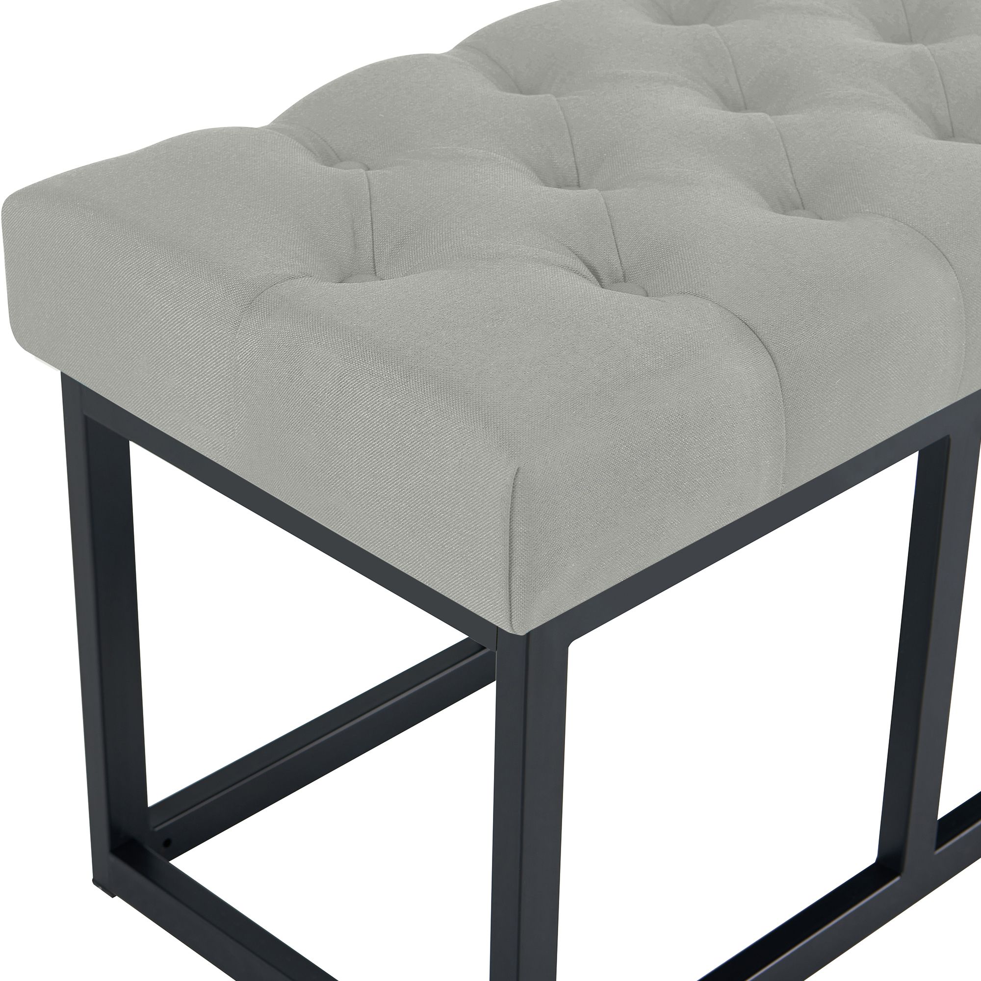 Banc Amun en tissu avec structure noire