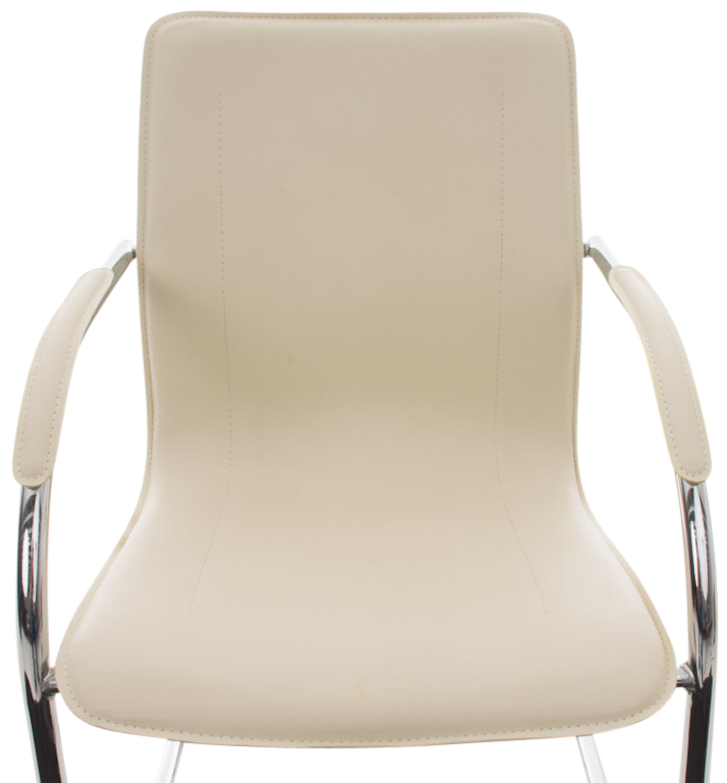 Lot de 3 Chaises Cantilever Melina en similicuir et pied en métal