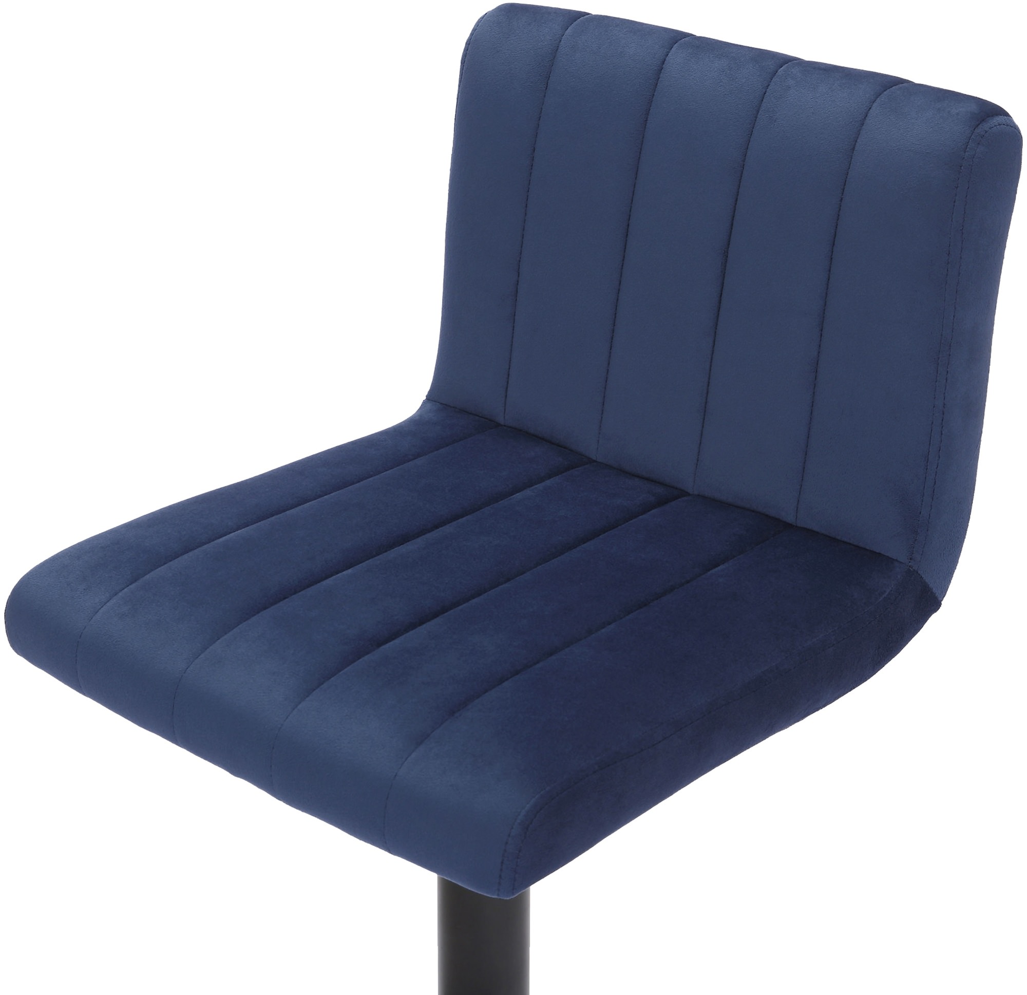 Tabouret de bar Jamie en Velours avec Piètement trompette en Métal