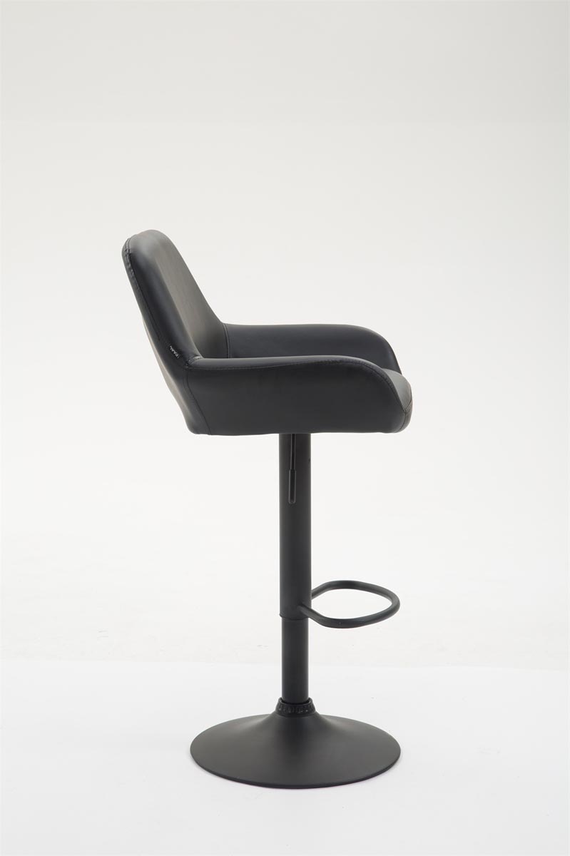 Tabouret de bar Braga similicuir avec pied en métal
