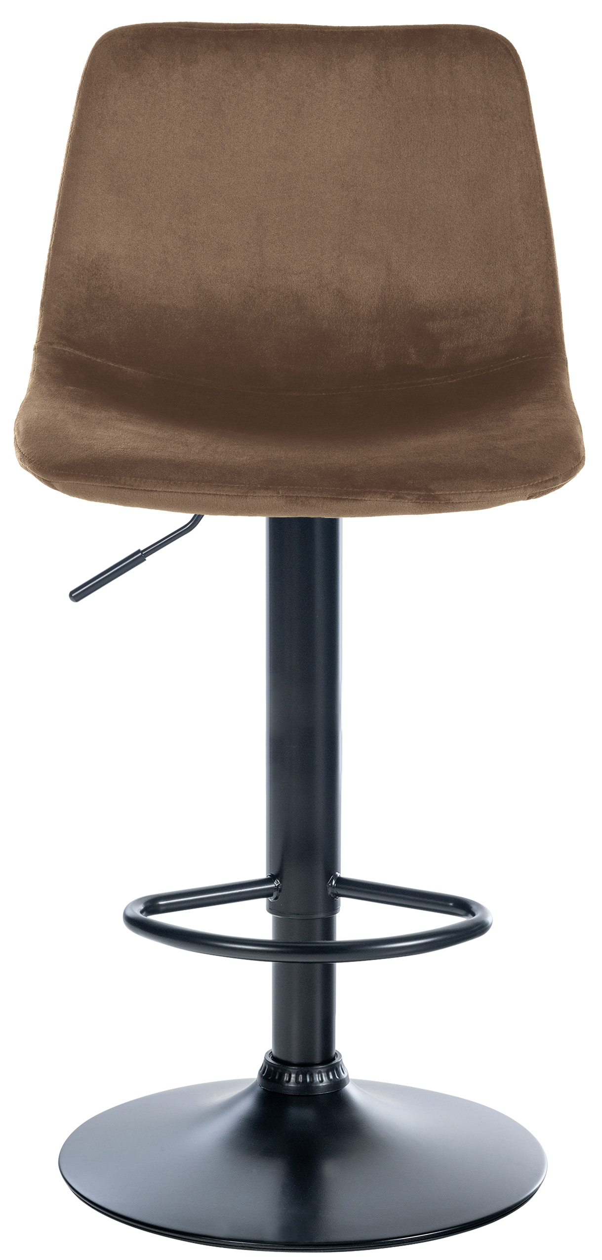 Tabouret de bar Divo en Velours Pied trompette en Métal