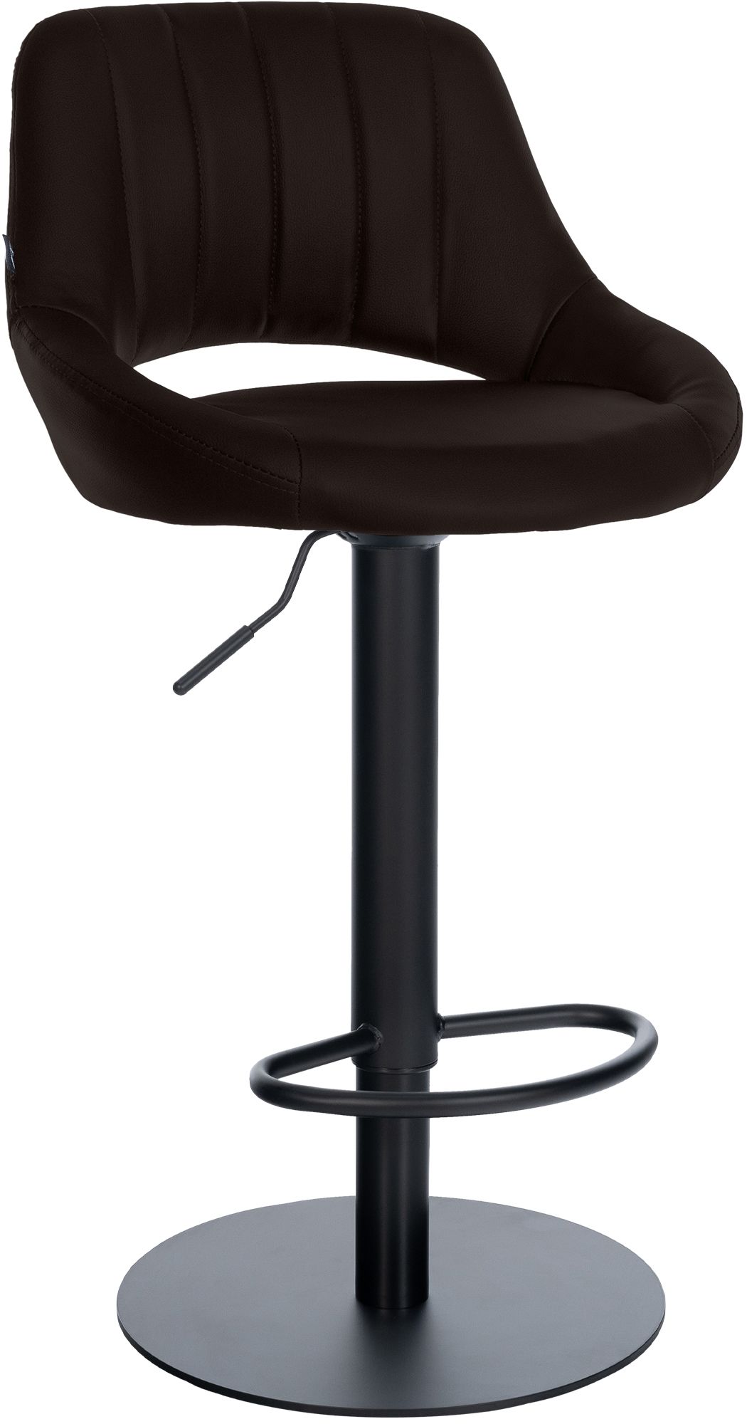 Tabouret de bar Milet noir avec pied extra lourd