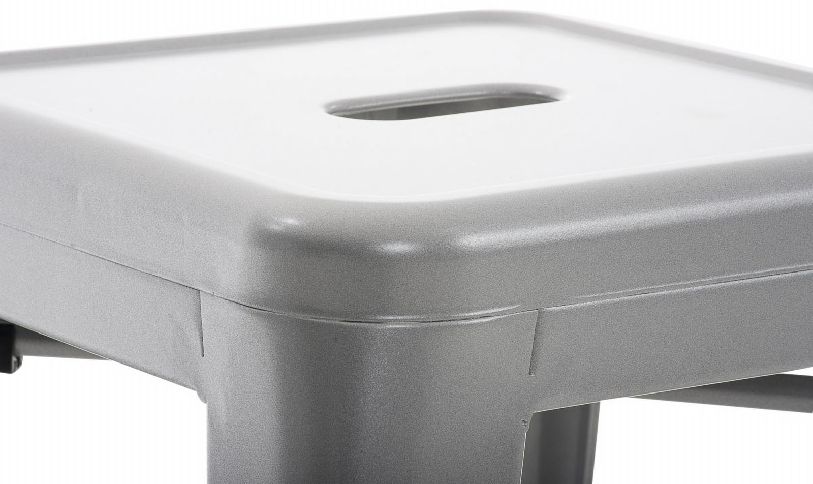Lot de 4 tabourets bas au style industriel Armin en métal