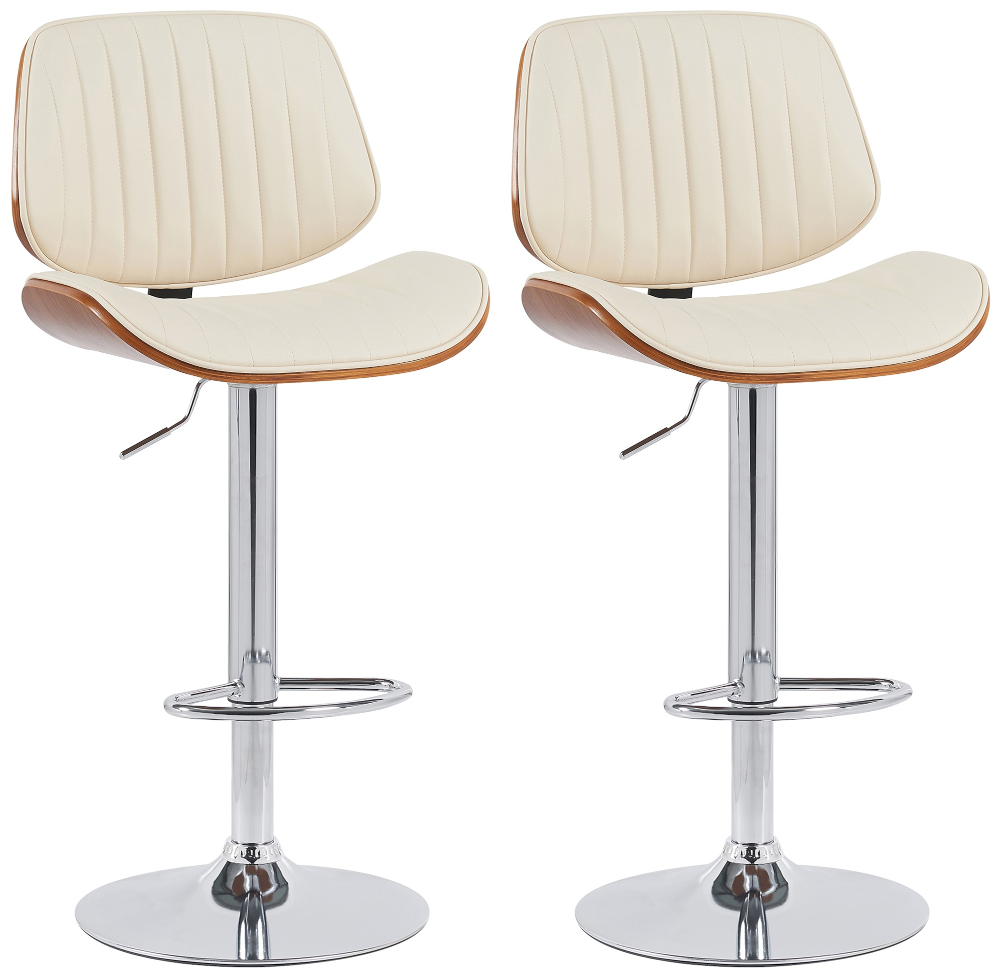 Lot de 2 tabourets de bar Clawson en similicuir