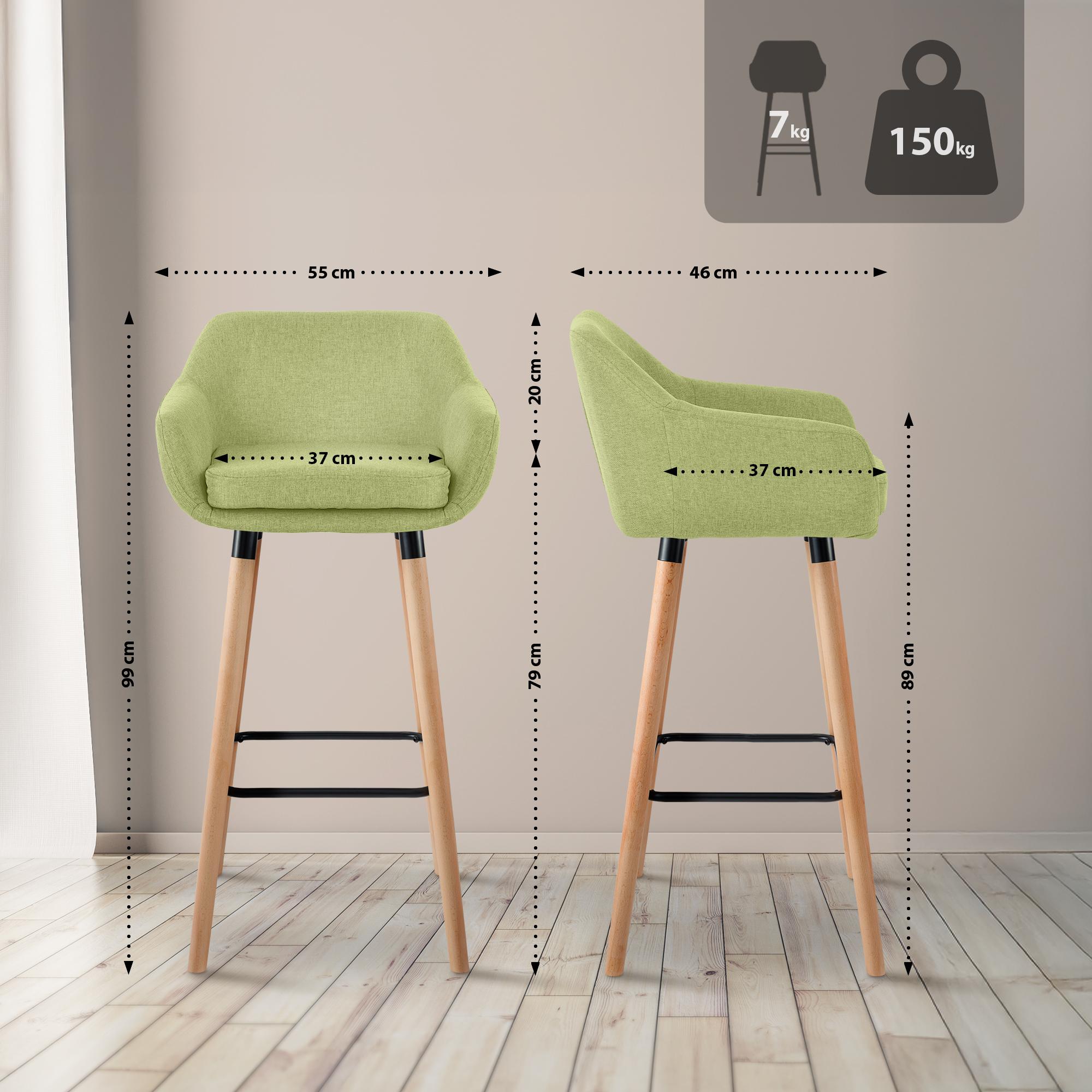 Tabouret de bar Grant en tissu