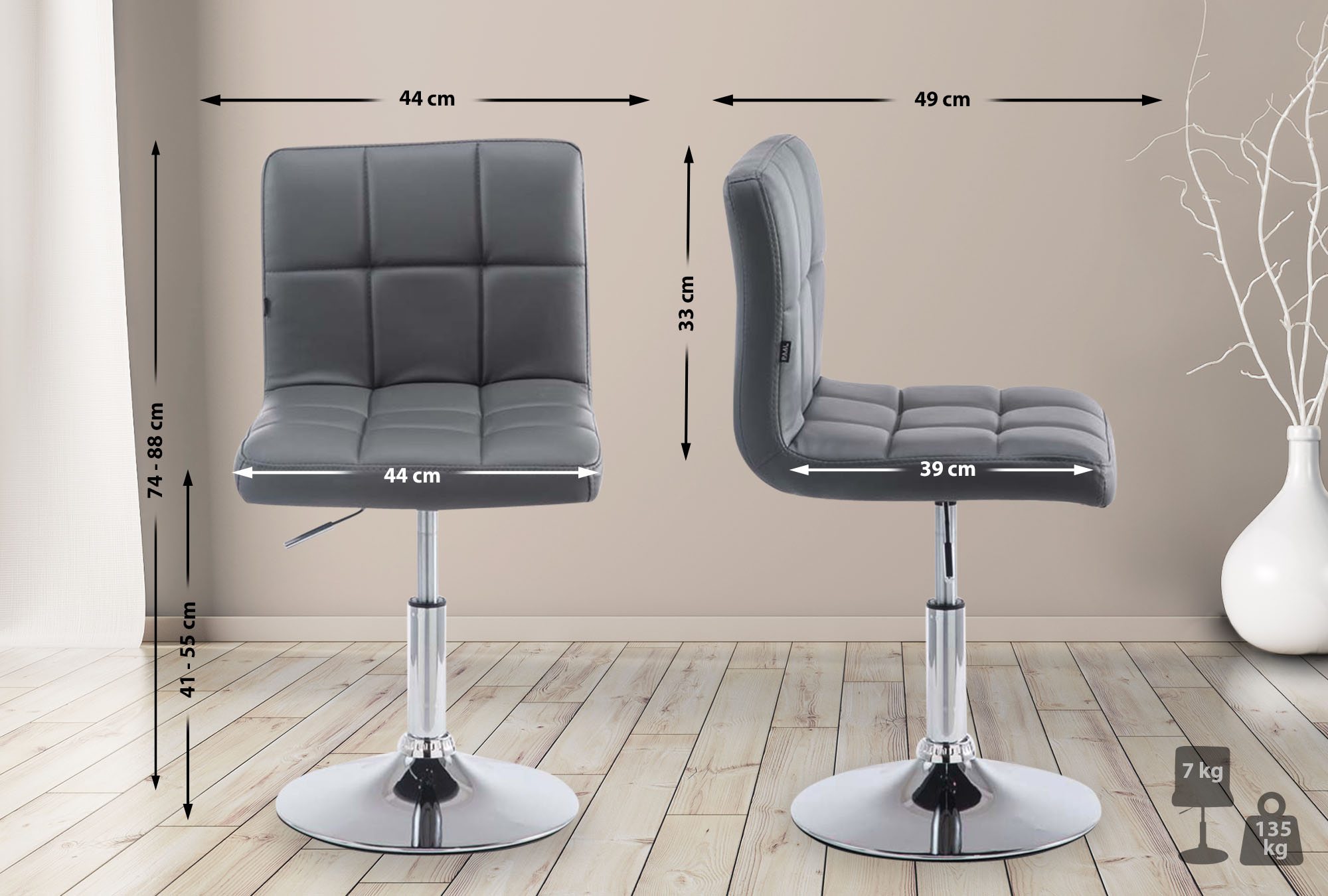 Chaise lounge Palma V2 similicuir