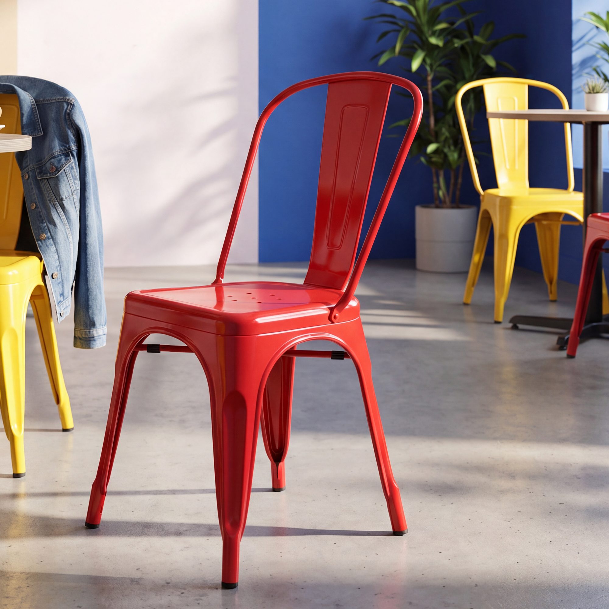 Lot de 4 chaises empilables Benedikt