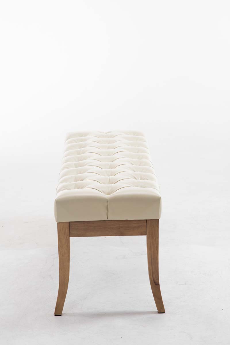 Banc Ramses similicuir antique clair