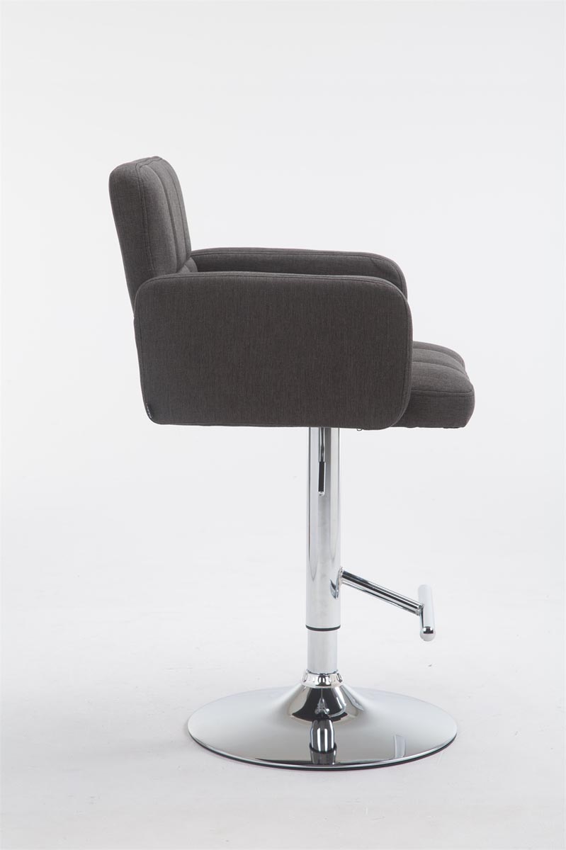 Tabouret de bar Los Angeles tissu avec pied en métal