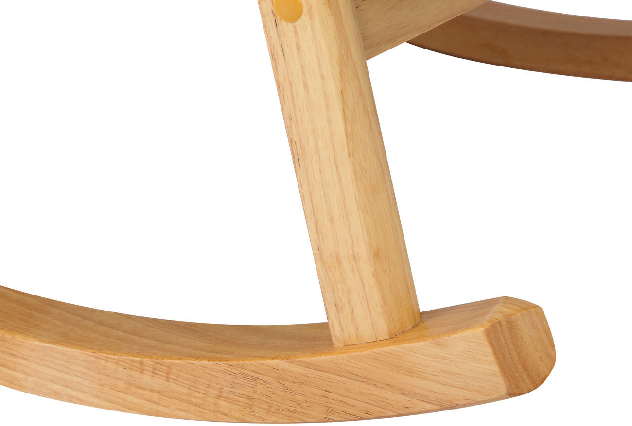 Chaise a bascule Morelia en tissu avec pieds nature
