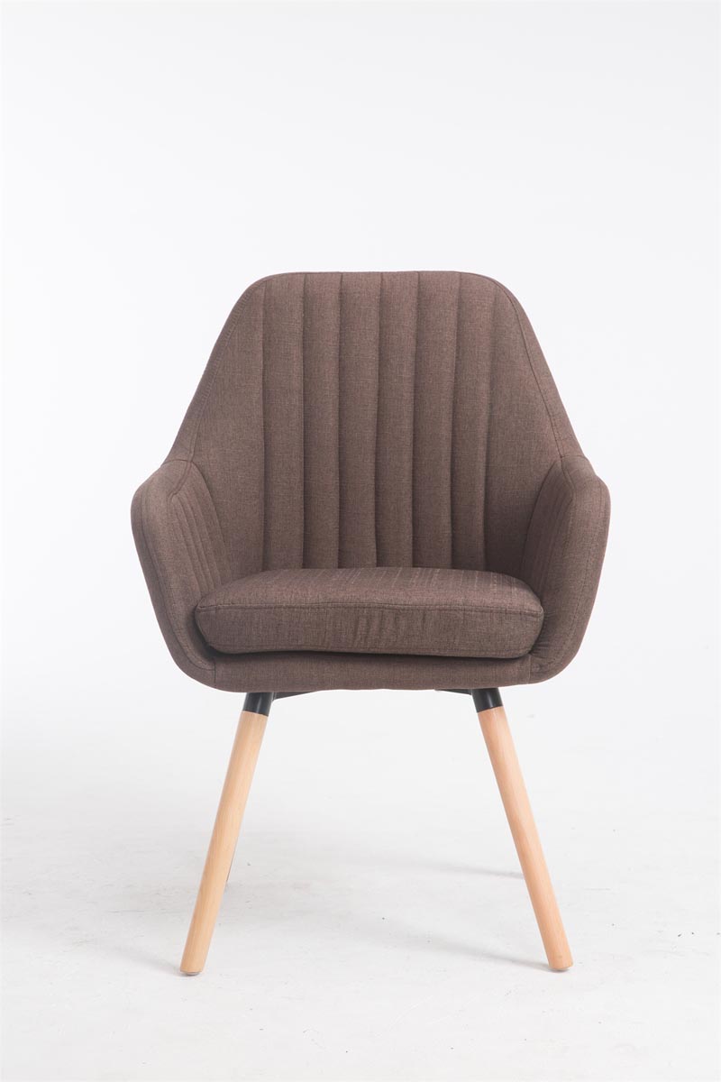 Chaise De Salle à Manger Florian En Tissu Avec Piètement En Bois