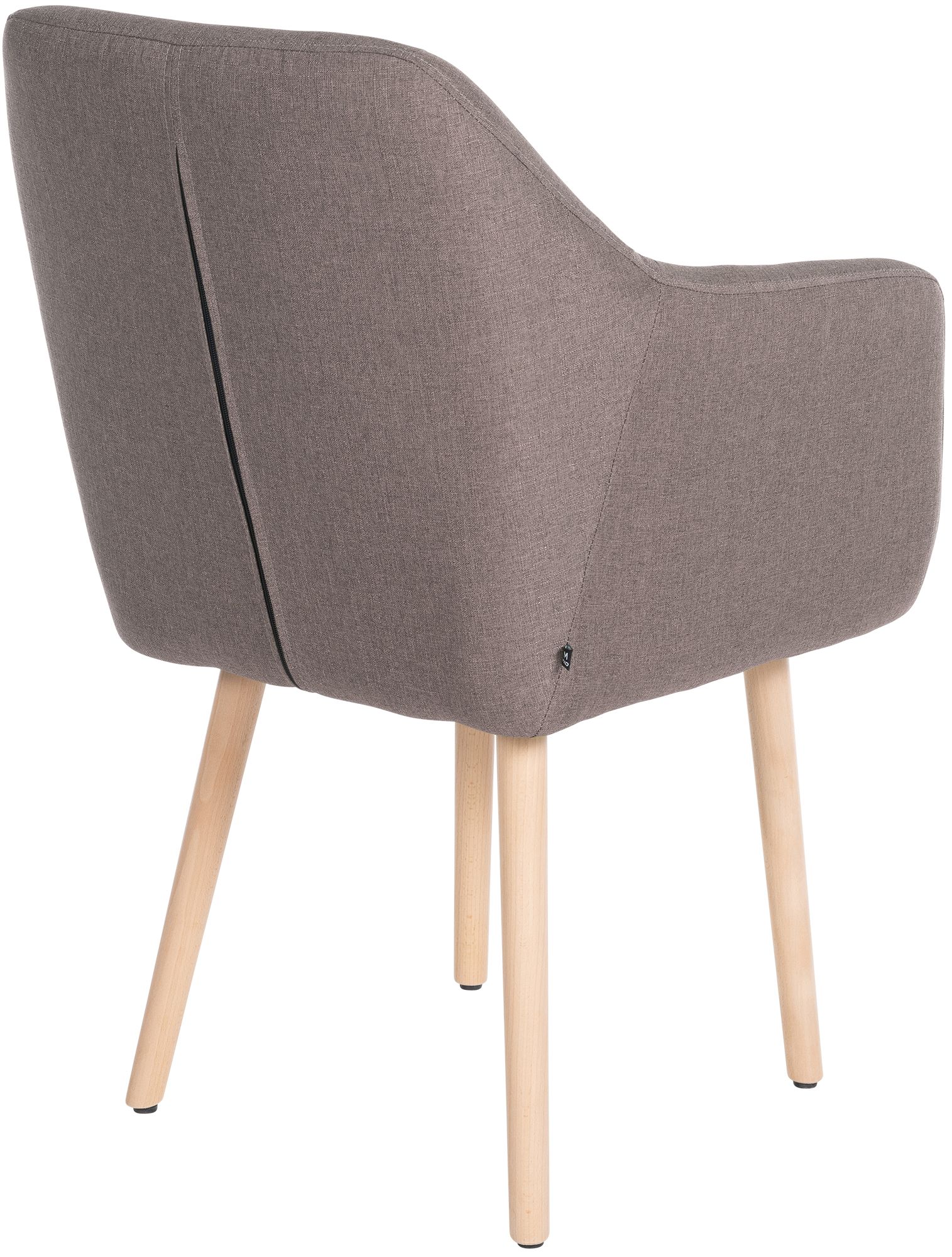 Chaise de salle à manger Utrecht en tissu avec pieds en bois