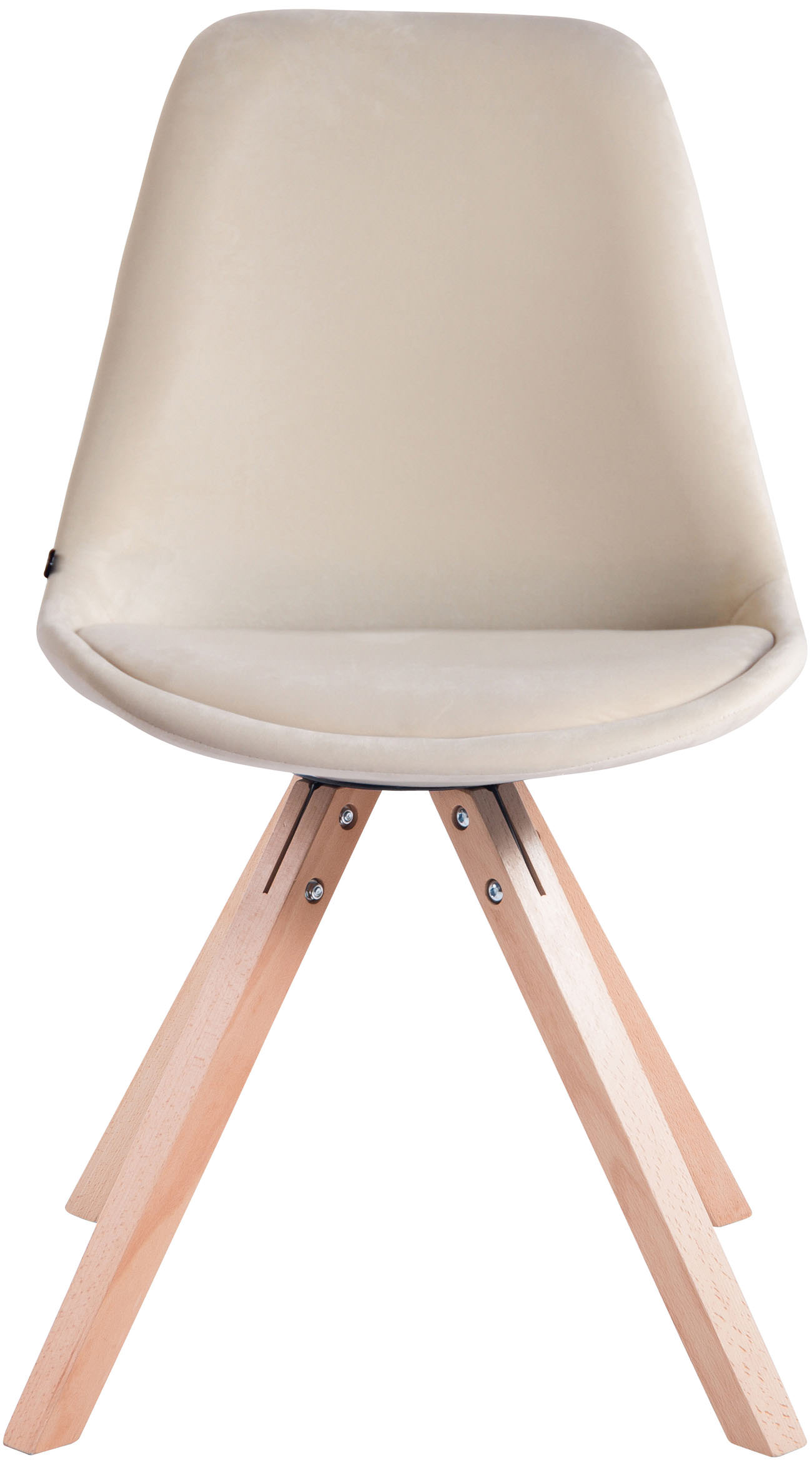 Chaise de salle à manger Toulouse en velours Pieds carrés