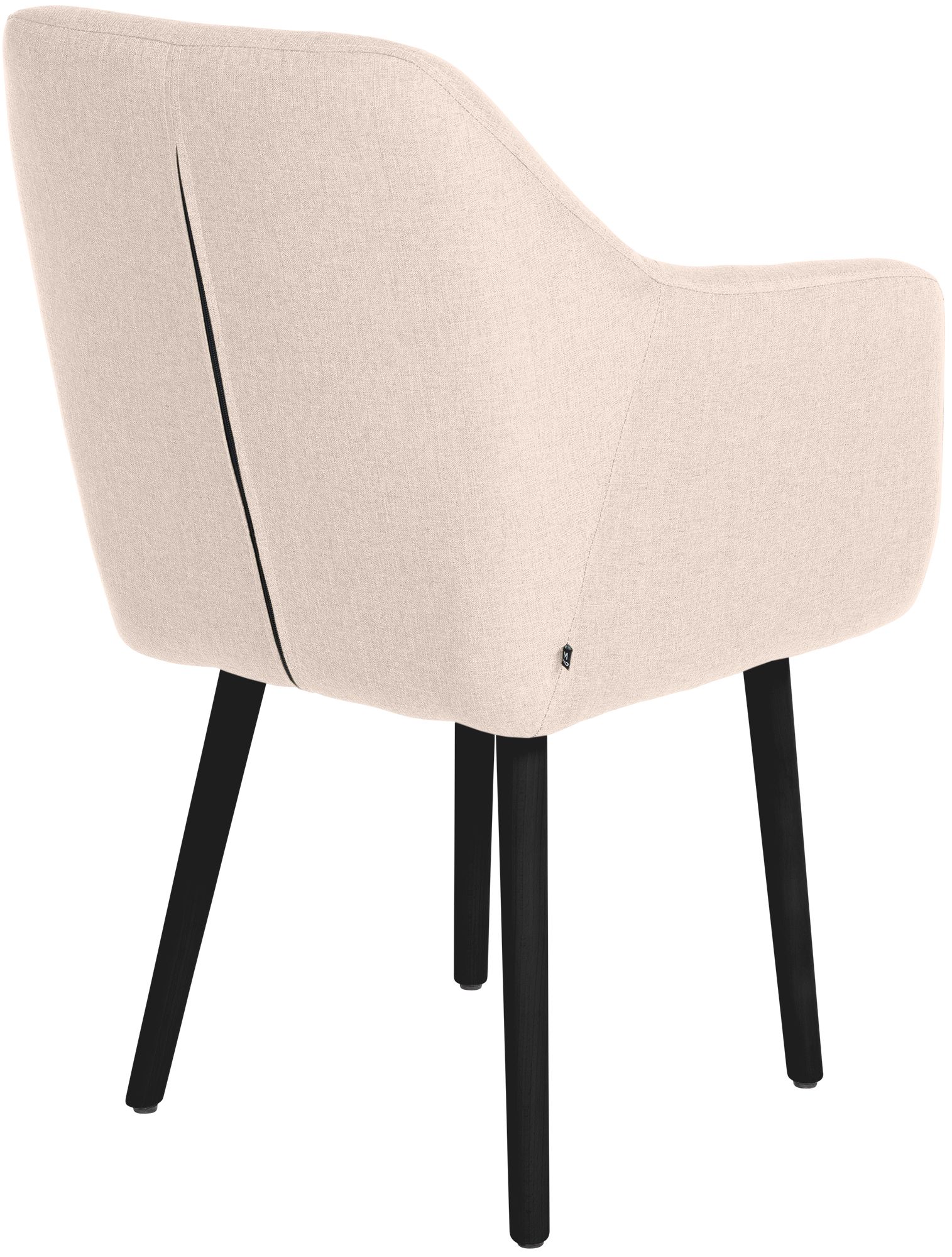 Chaise de salle à manger Utrecht en tissu avec pieds en bois