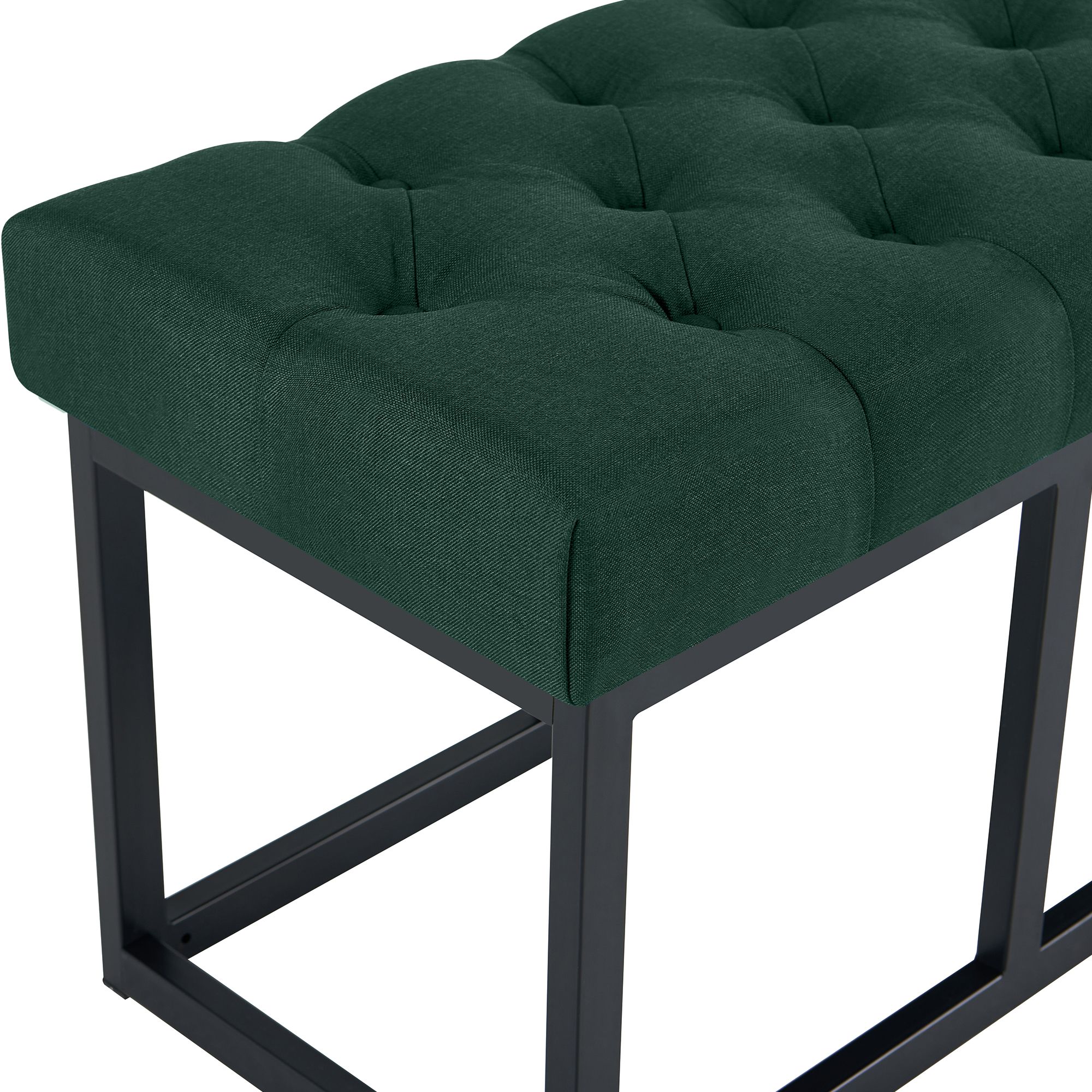 Banc Amun en tissu avec structure noire