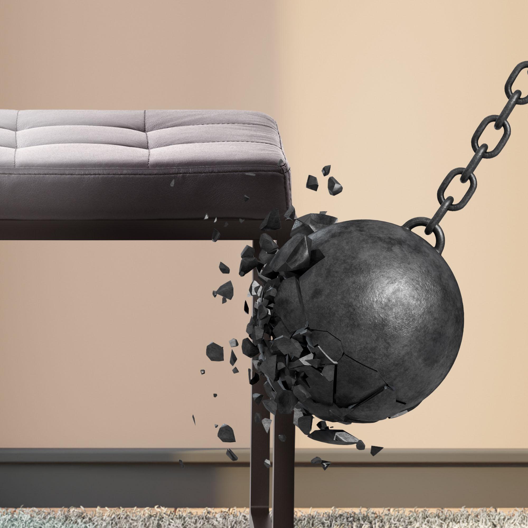 Banc Barci avec structure noire