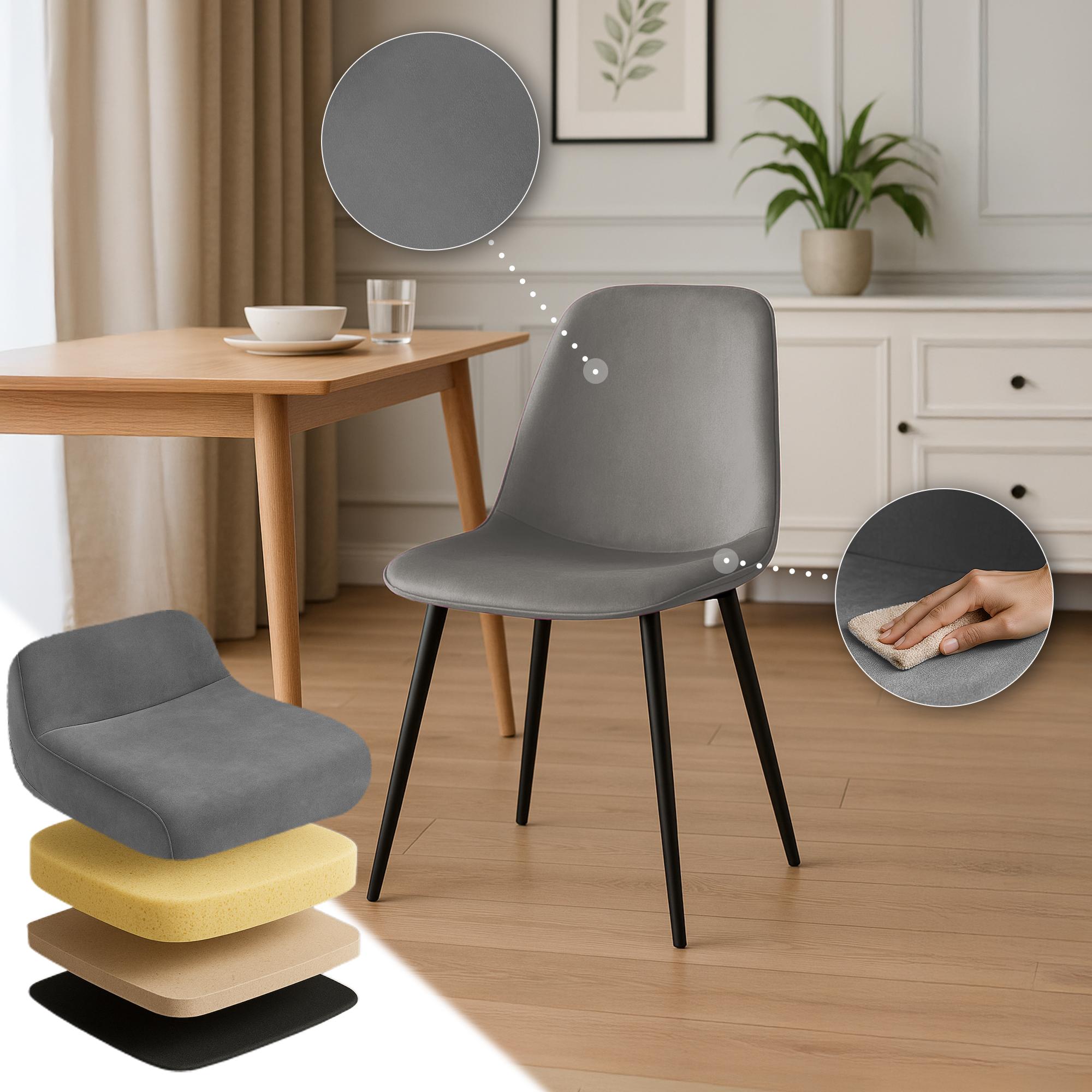 Lot de 2 chaises de salle à manger Maryam