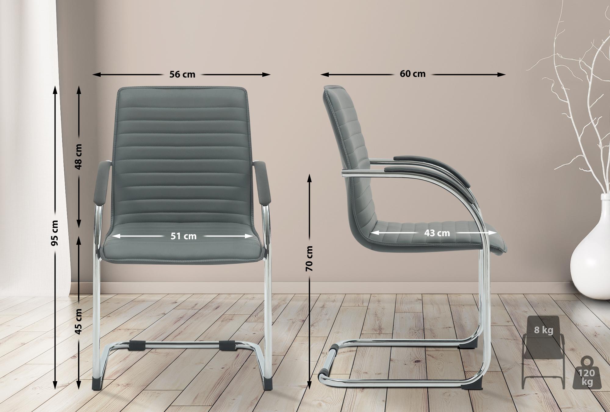 Chaise visiteur Tira similicuir